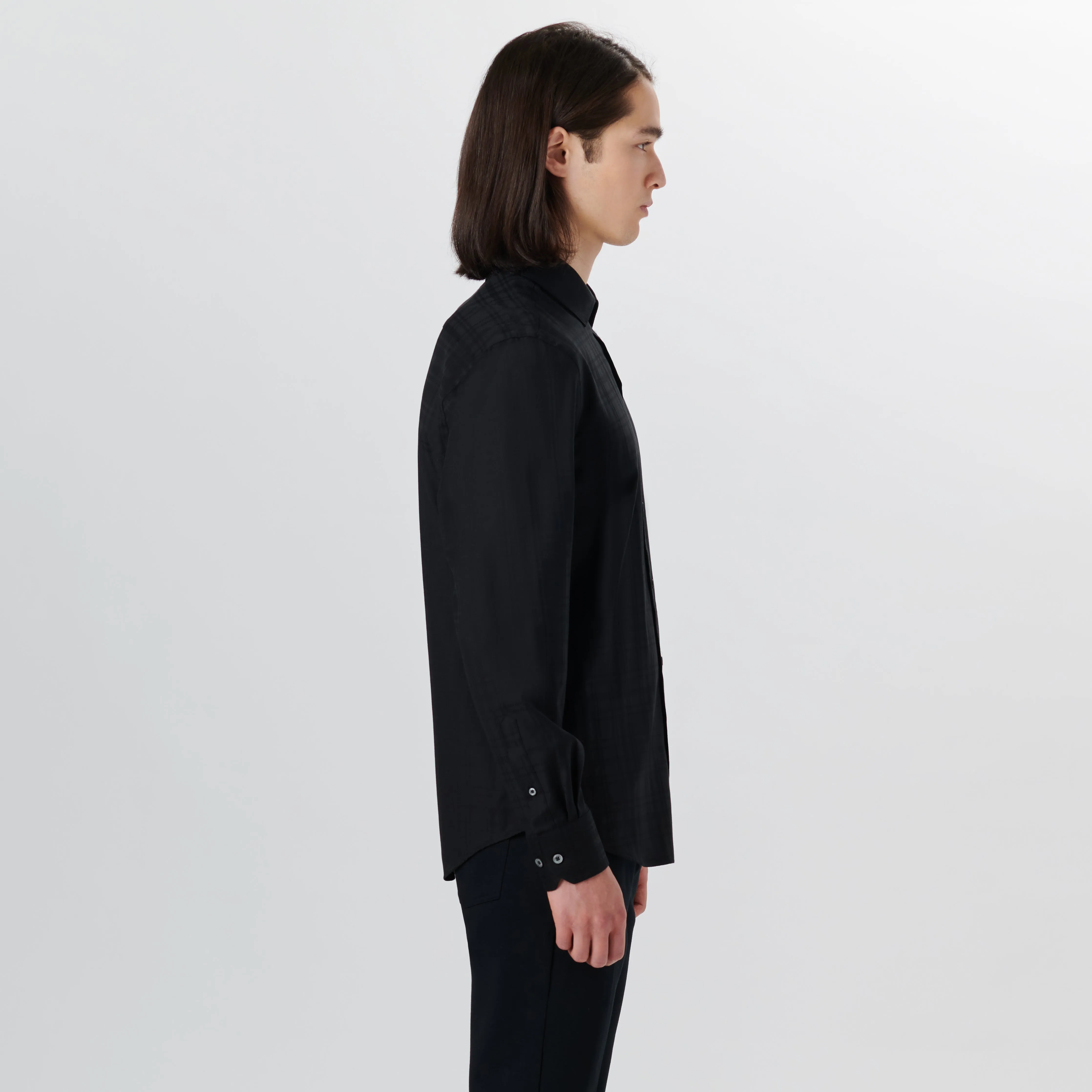 JULIAN Jacquard Check Shirt sold by Bugatchi product image thumbnail 3