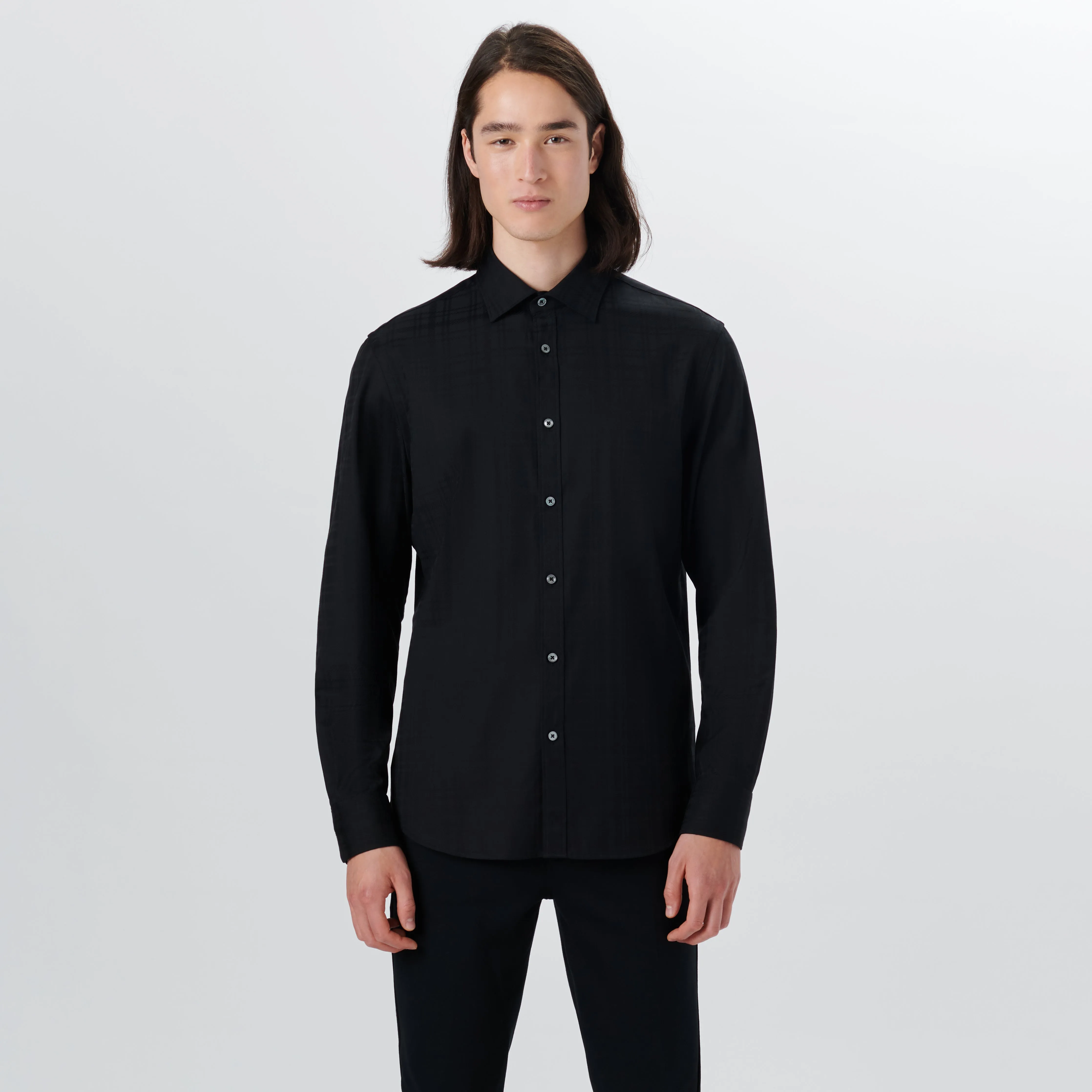 JULIAN Jacquard Check Shirt sold by Bugatchi product image thumbnail 2