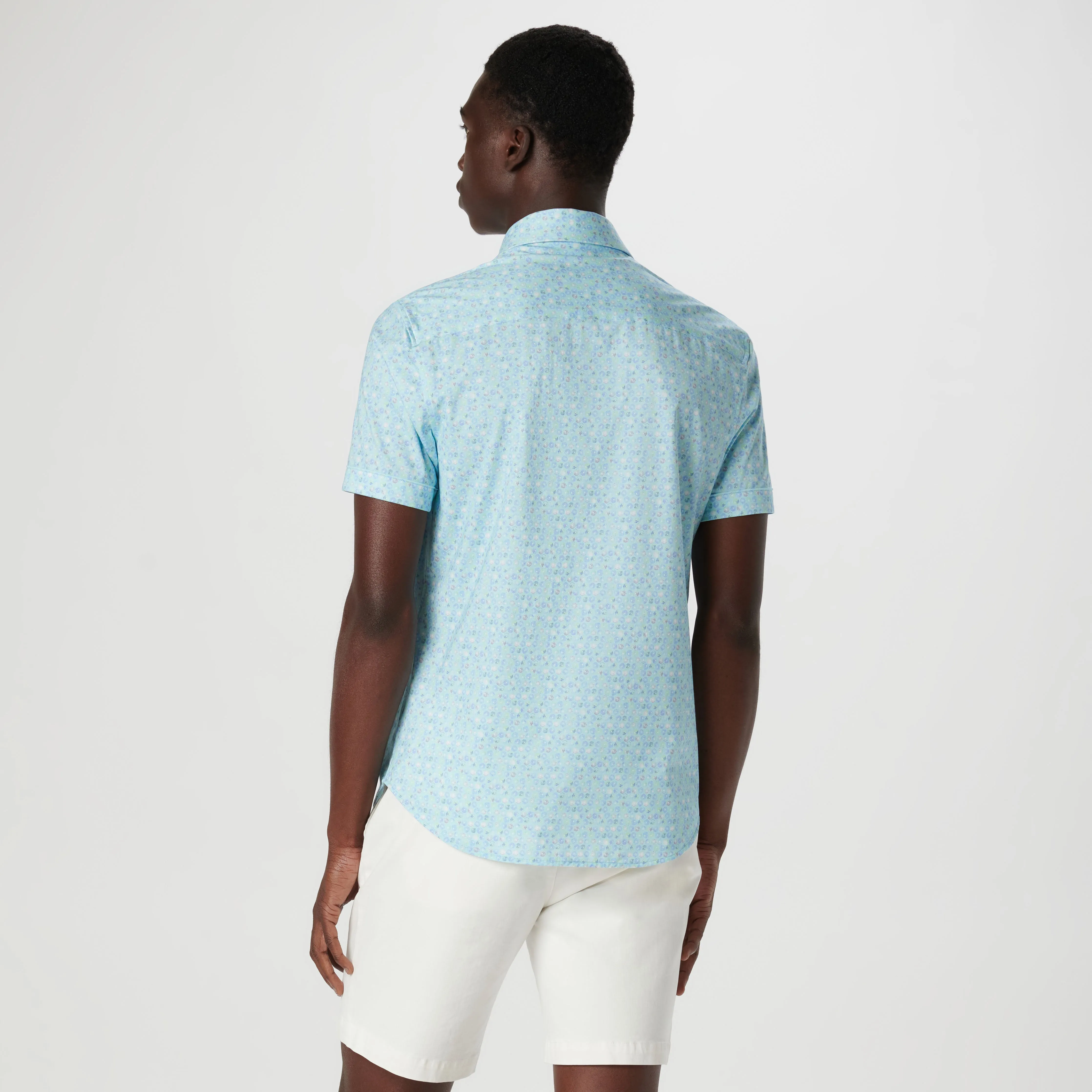 Miles Floral OoohCotton Short Sleeve Shirt sold by Bugatchi product image thumbnail 4