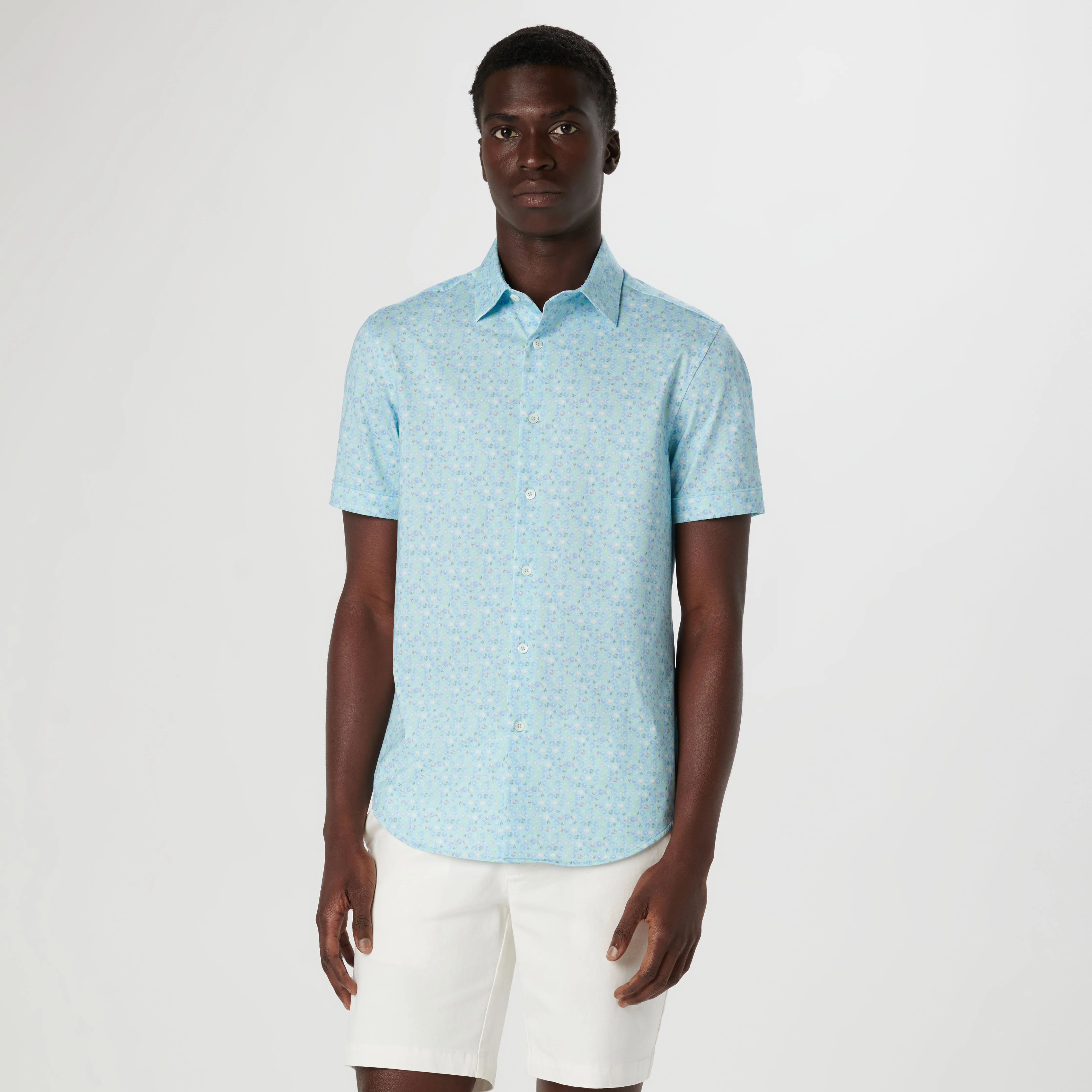Miles Floral OoohCotton Short Sleeve Shirt sold by Bugatchi product image thumbnail 2