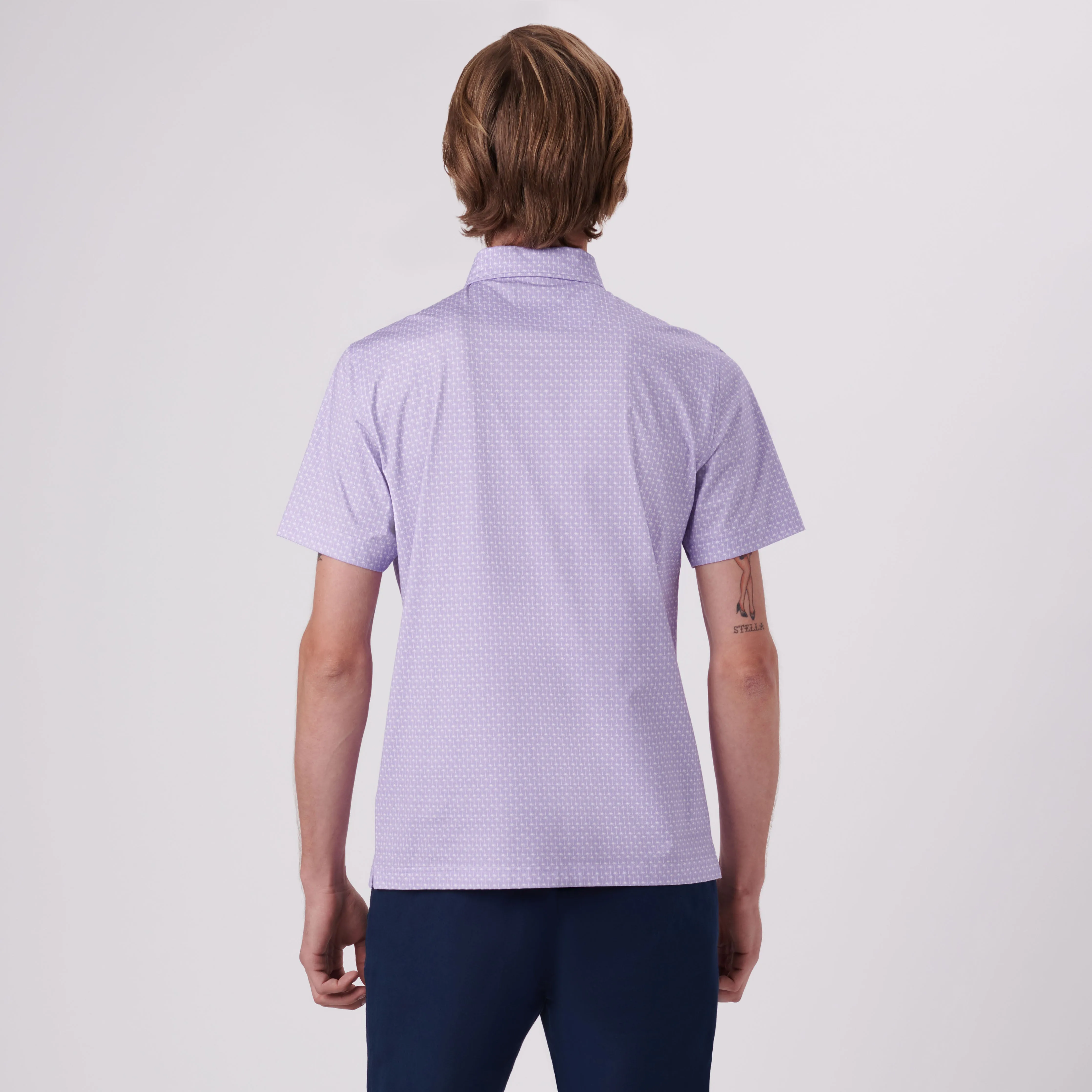 Victor Palm Trees Print OoohCotton Polo sold by Bugatchi product image thumbnail 4