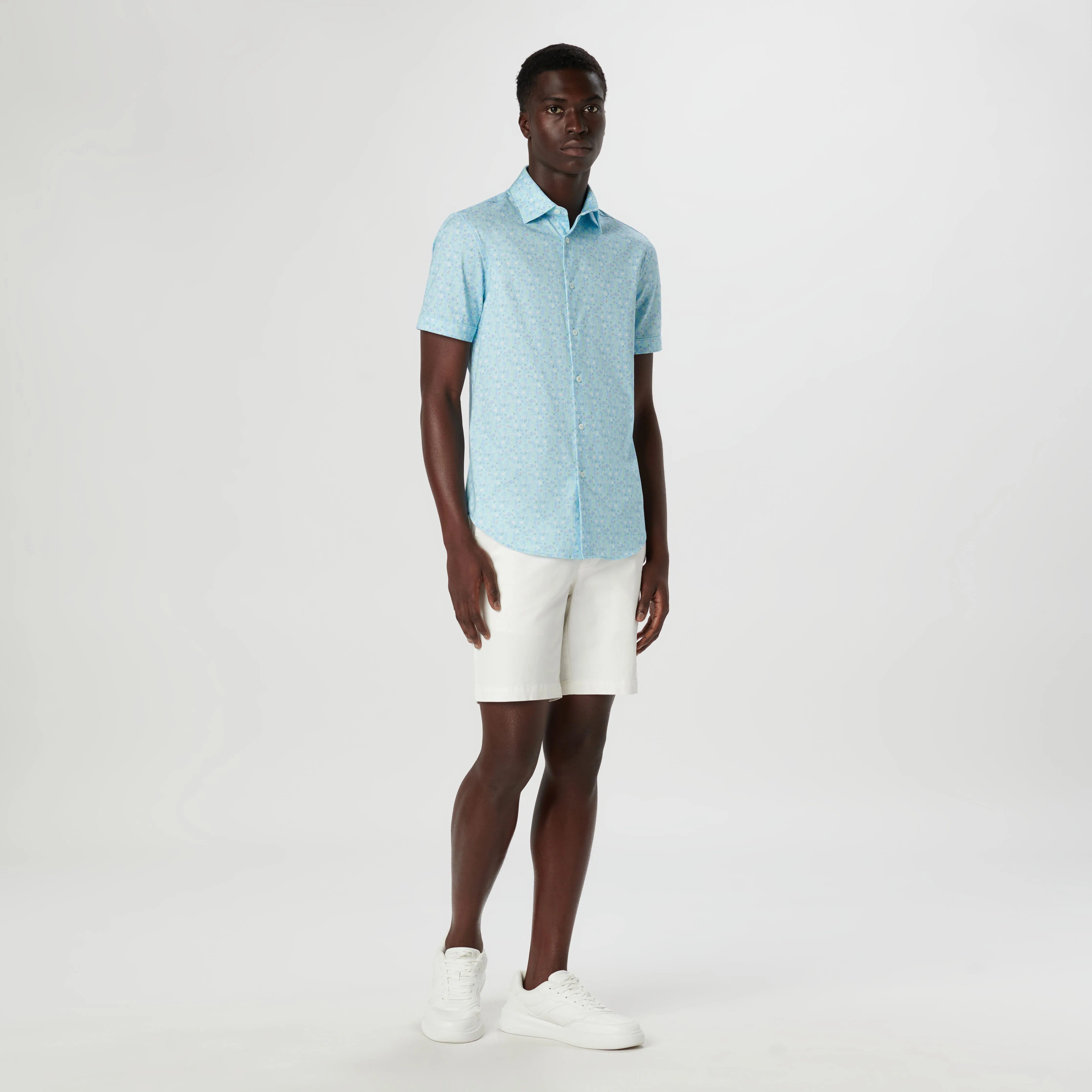 Miles Floral OoohCotton Short Sleeve Shirt sold by Bugatchi product image thumbnail 5