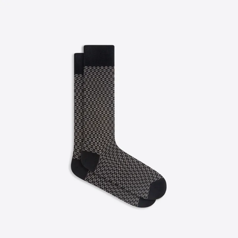 Geometric Mid-Calf Socks sold by Bugatchi
