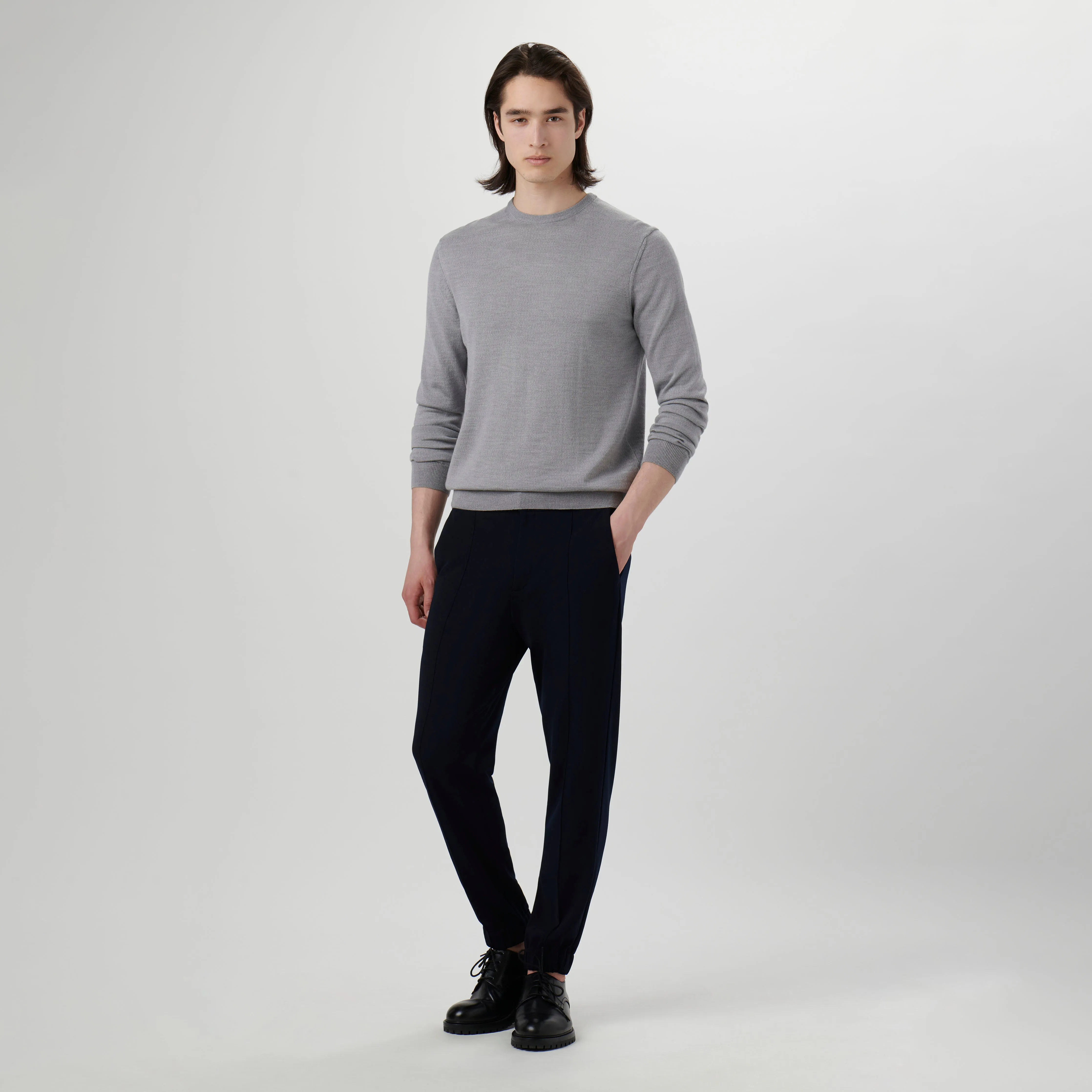 Super Merino Solid Crew Neck Sweater sold by Bugatchi product image thumbnail 5