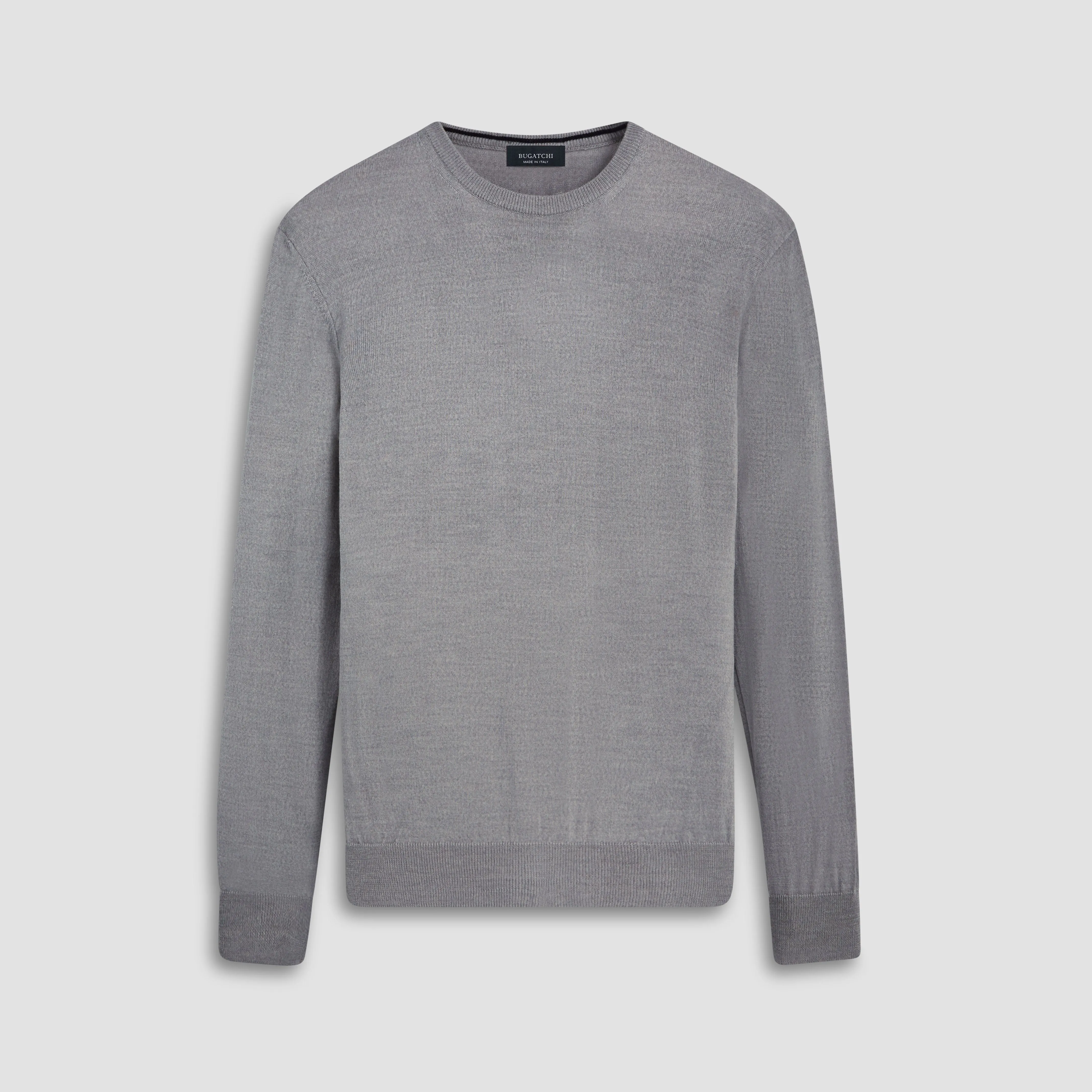 Super Merino Solid Crew Neck Sweater sold by Bugatchi