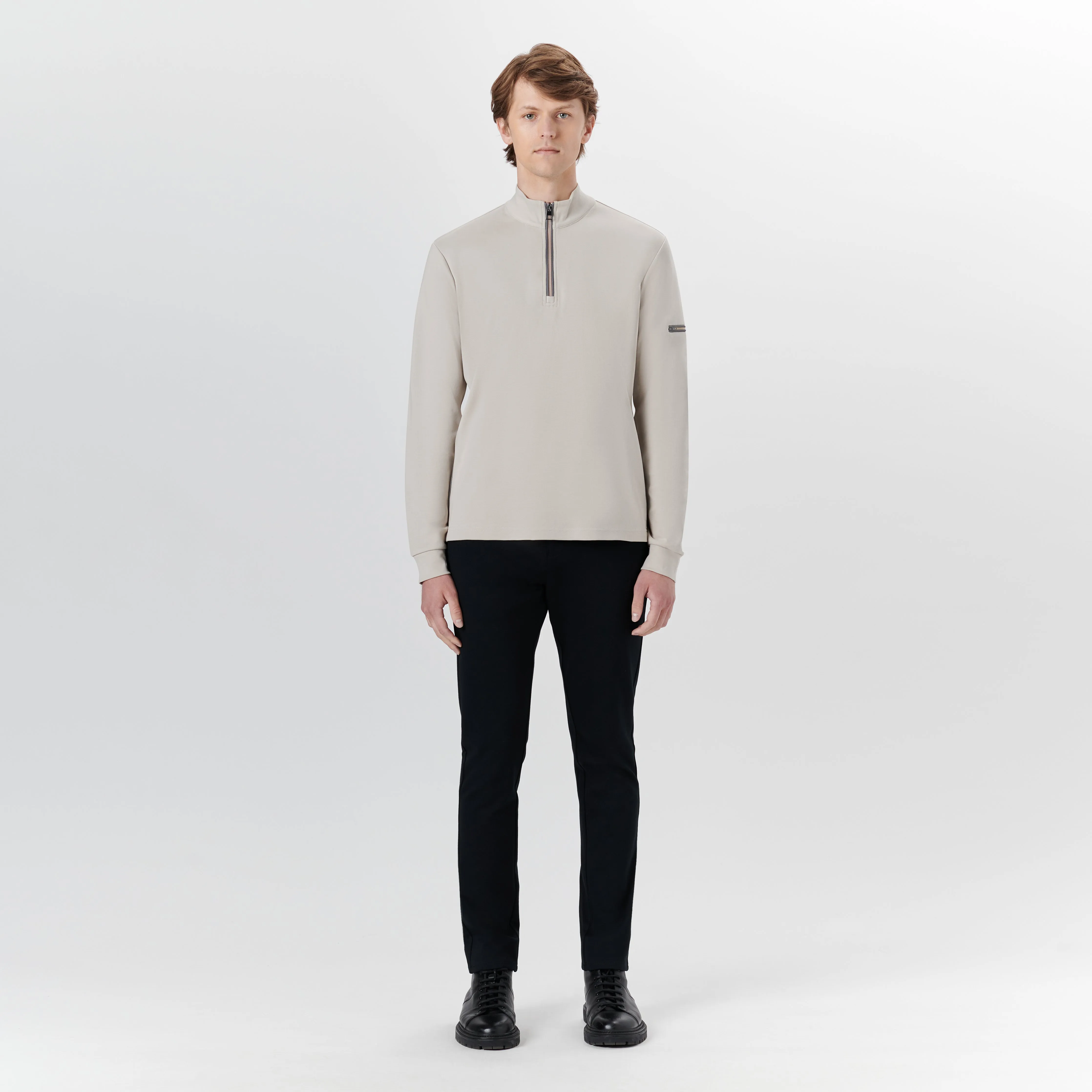 Long Sleeve Quarter Zip Pullover sold by Bugatchi product image thumbnail 5