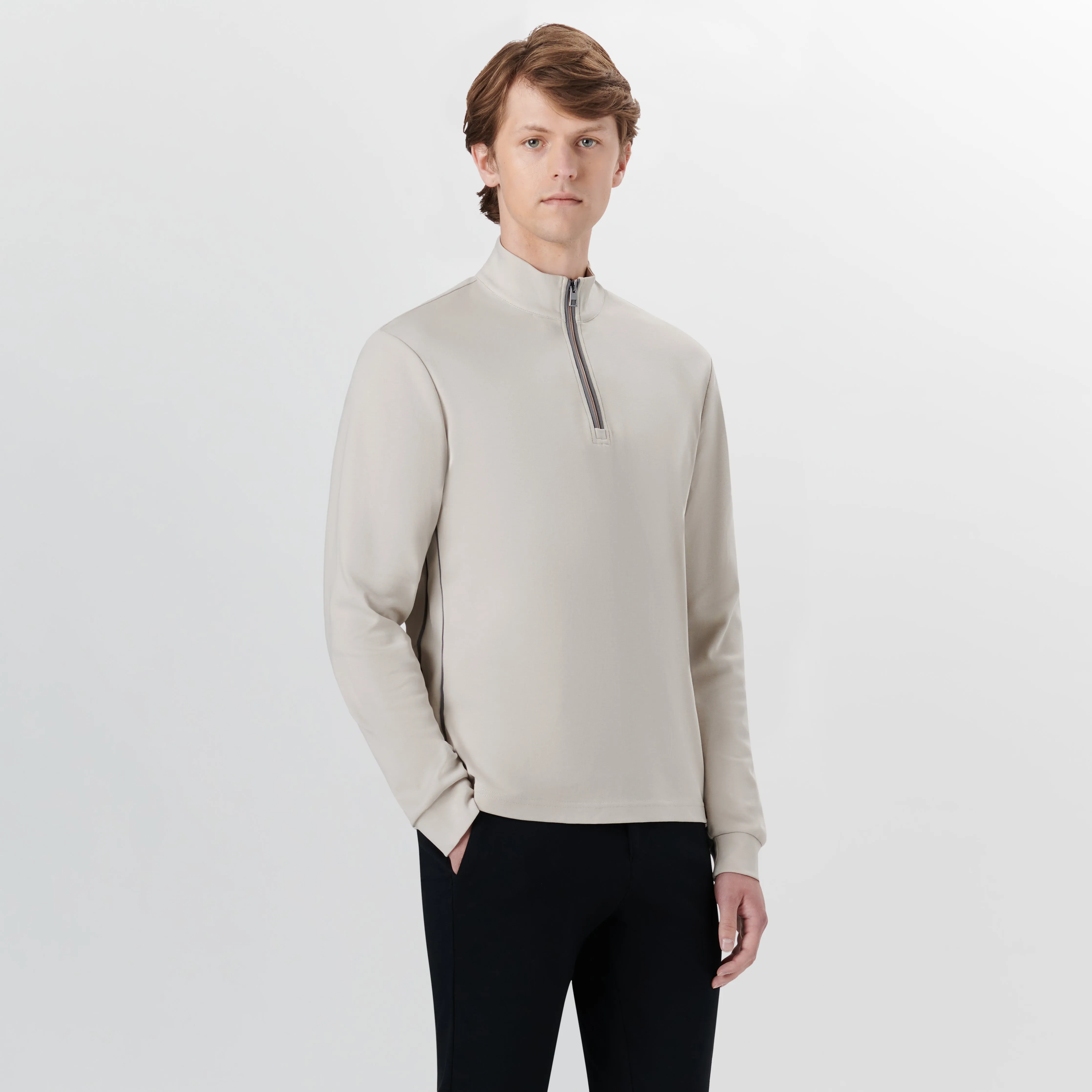 Long Sleeve Quarter Zip Pullover sold by Bugatchi product image thumbnail 3