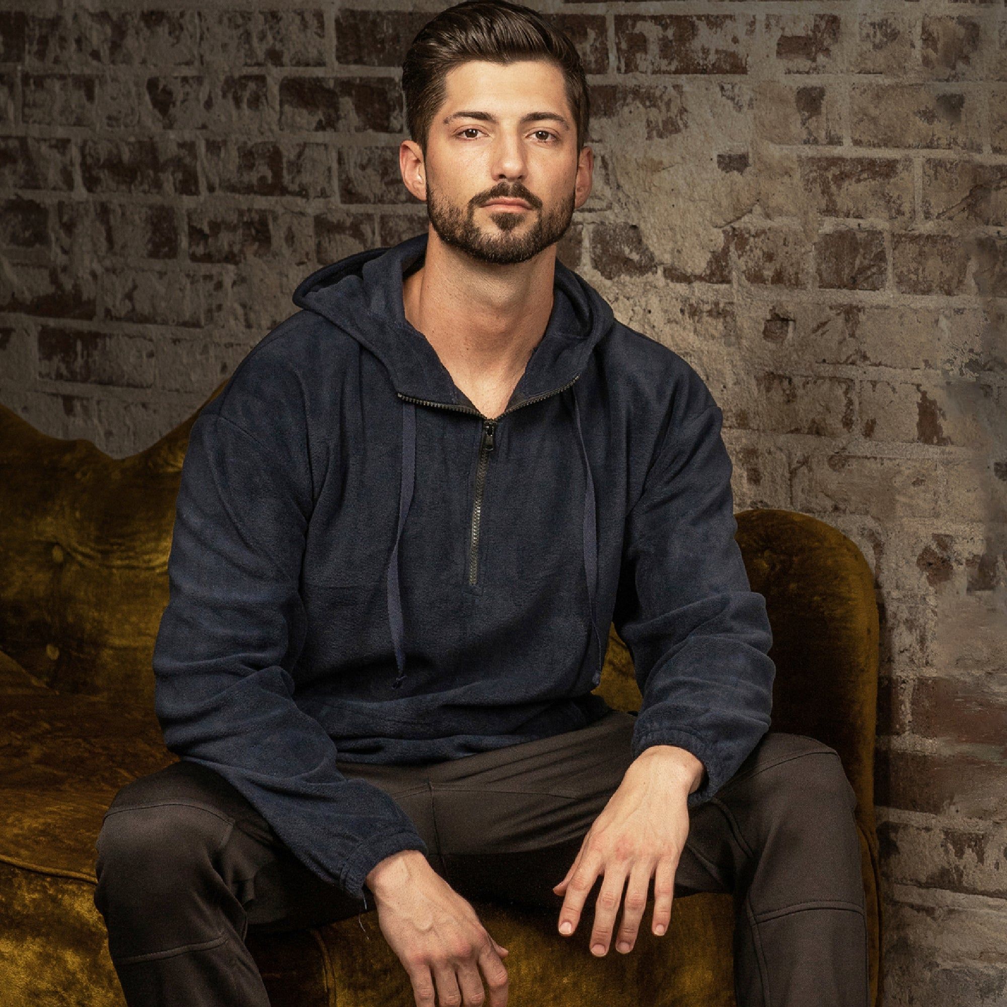 POLAR FLEECE 1/4 ZIP HOODIE sold by Burnside