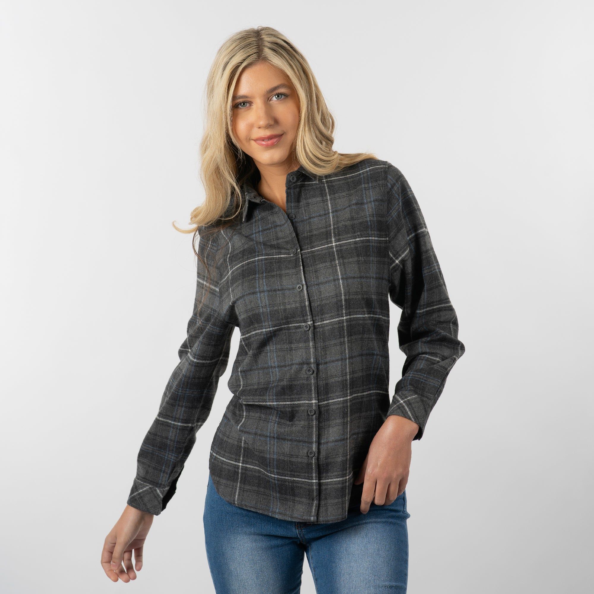 LADIES "NO POCKET" FLANNEL sold by Burnside
