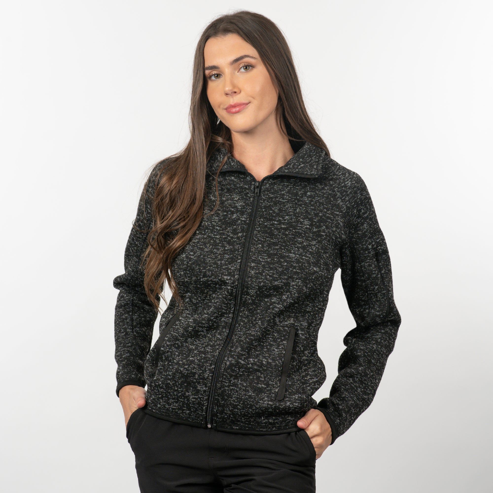 LADIES LONG SLEEVE SWEATER KNIT JACKET sold by Burnside