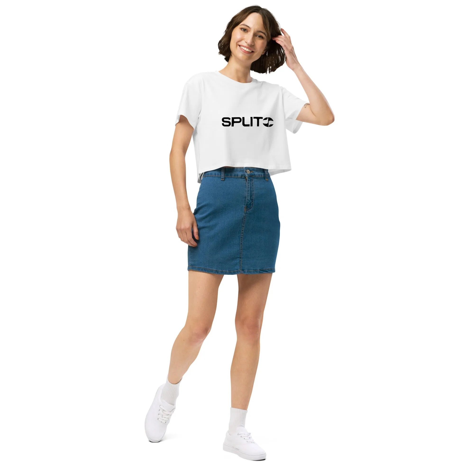 SPLIT Ladies Crop Top sold by Burnside product image thumbnail 3