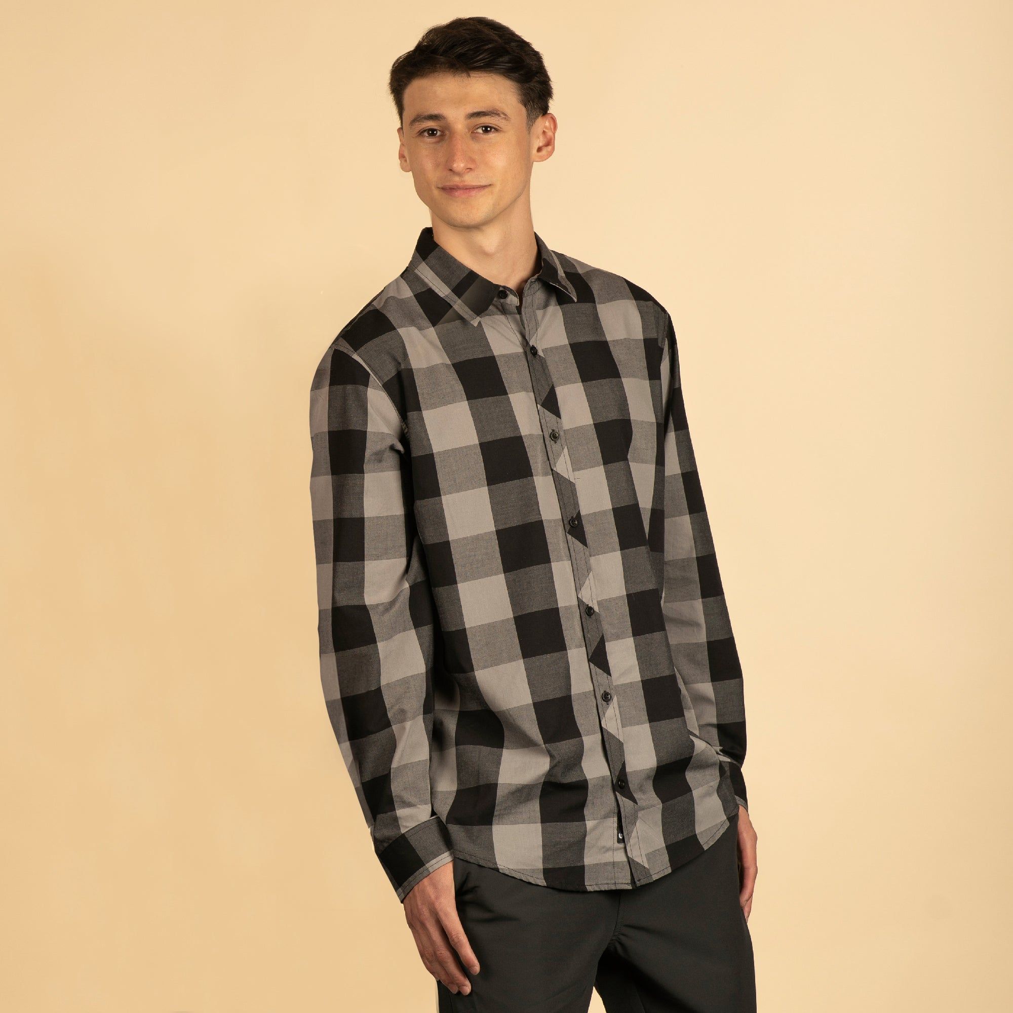 LONG SLEEVE AMERICAN BUFFALO PLAID WOVEN SHIRT sold by Burnside