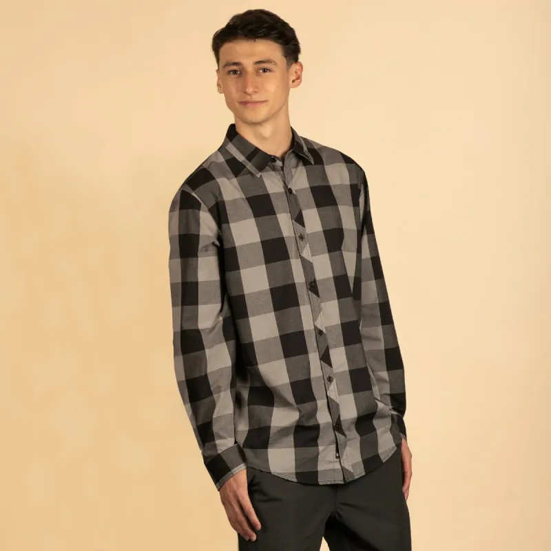 LONG SLEEVE AMERICAN BUFFALO PLAID WOVEN SHIRT sold by Burnside
