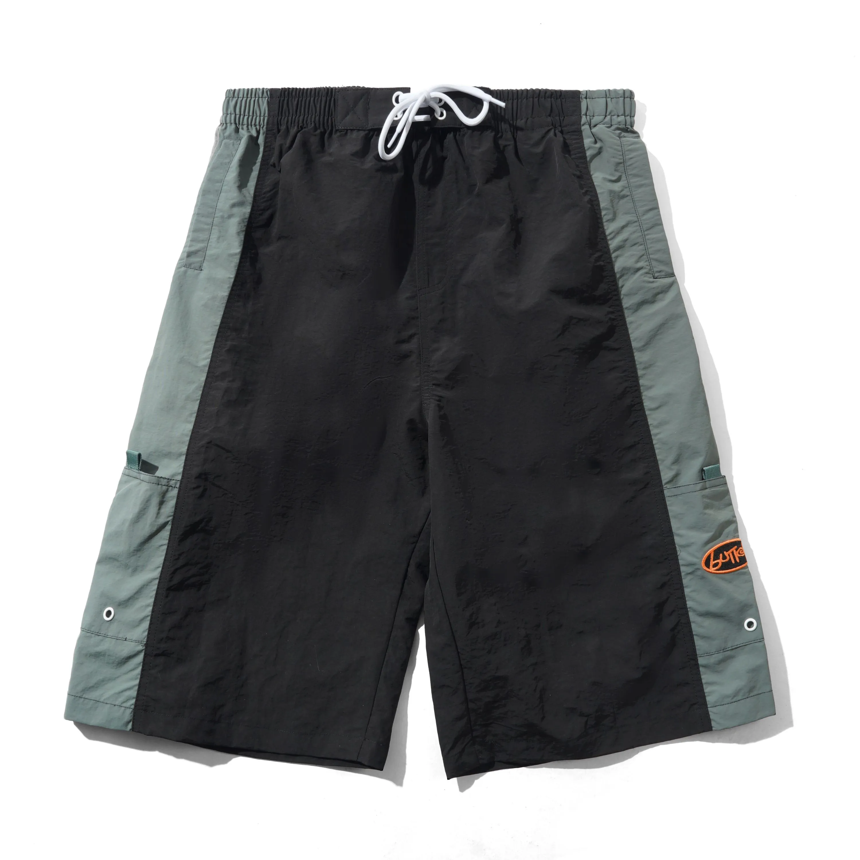 Abseil Boardshorts, Black / Sage sold by Butter