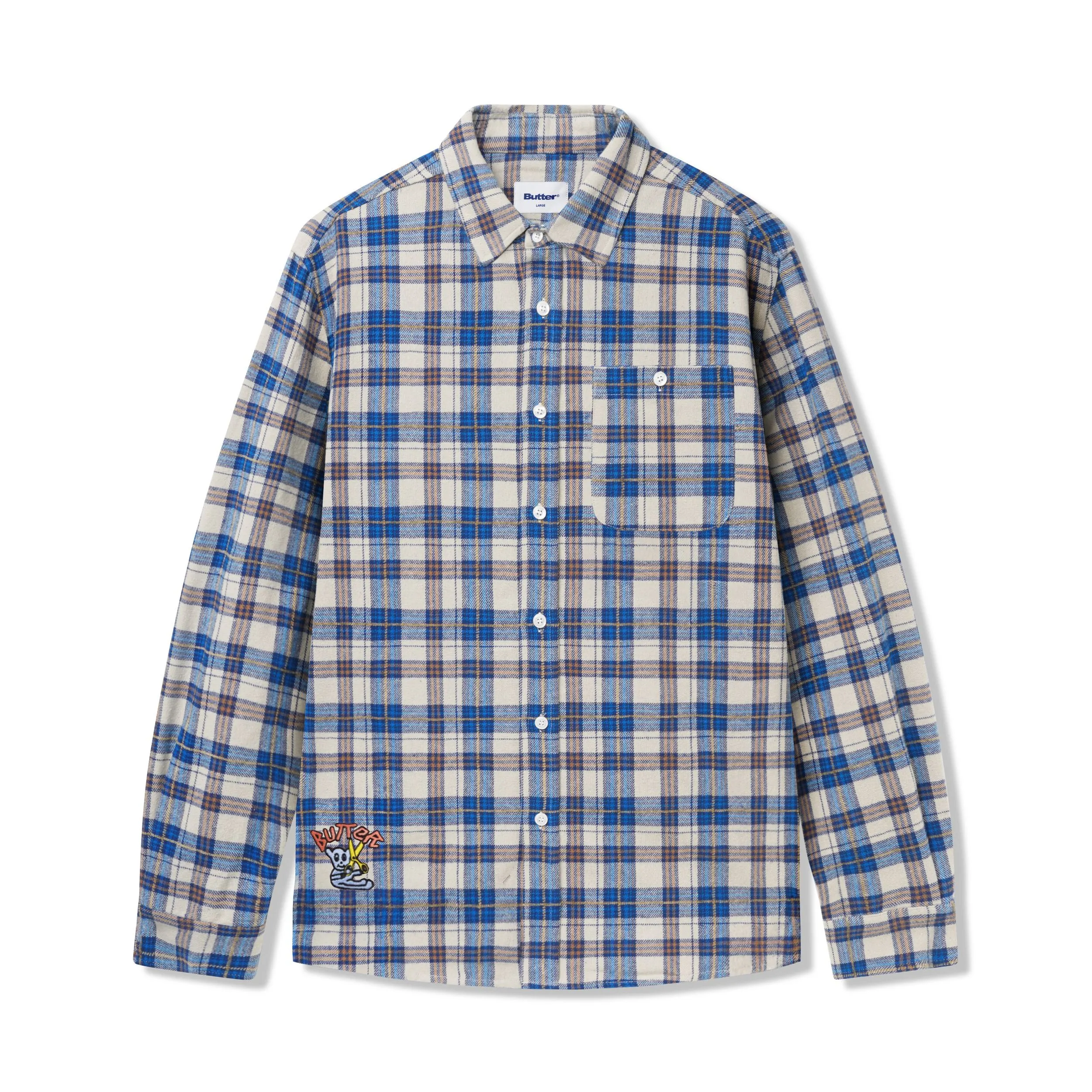 Bear Flannel Shirt, Blue sold by Butter