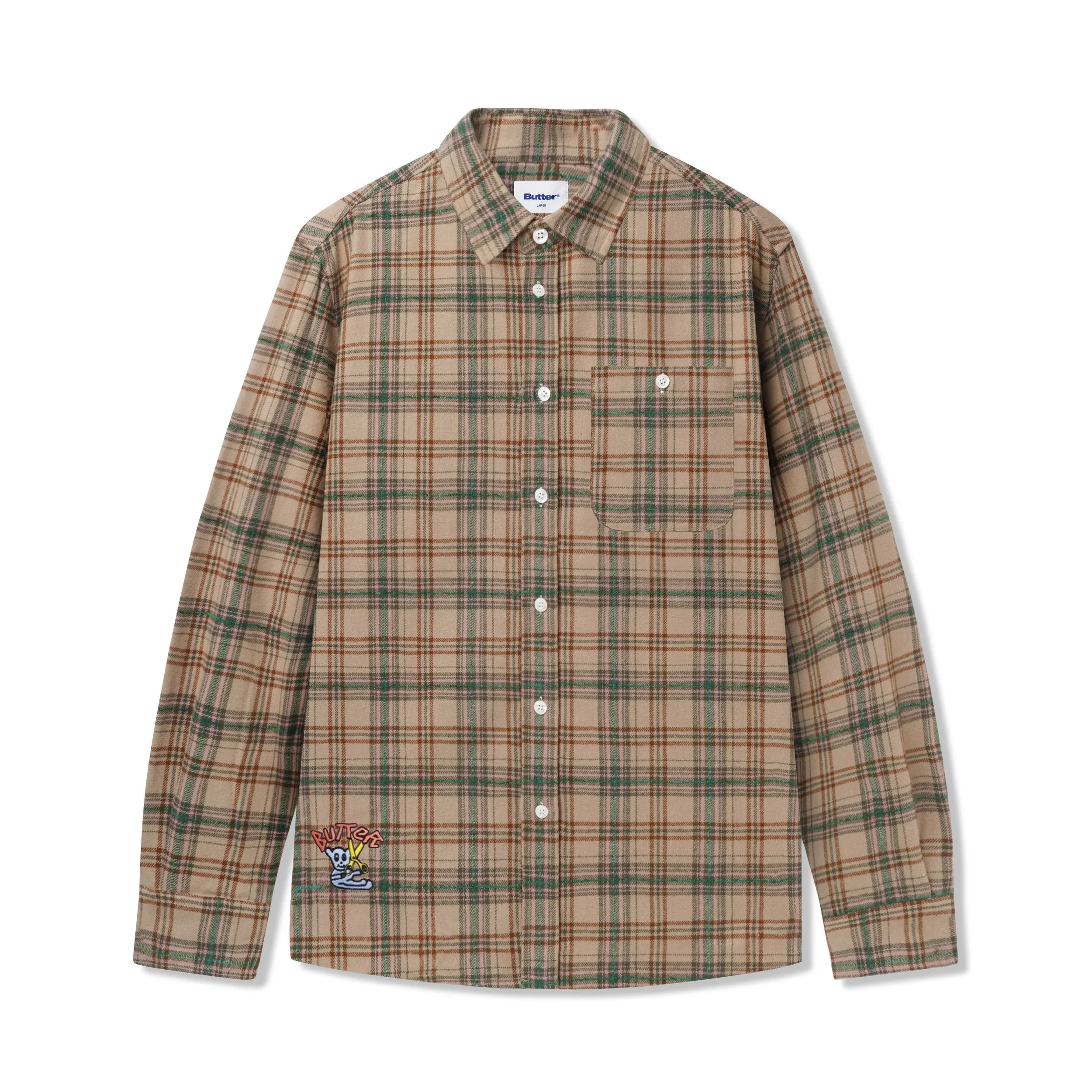 Bear Flannel Shirt, Khaki sold by Butter