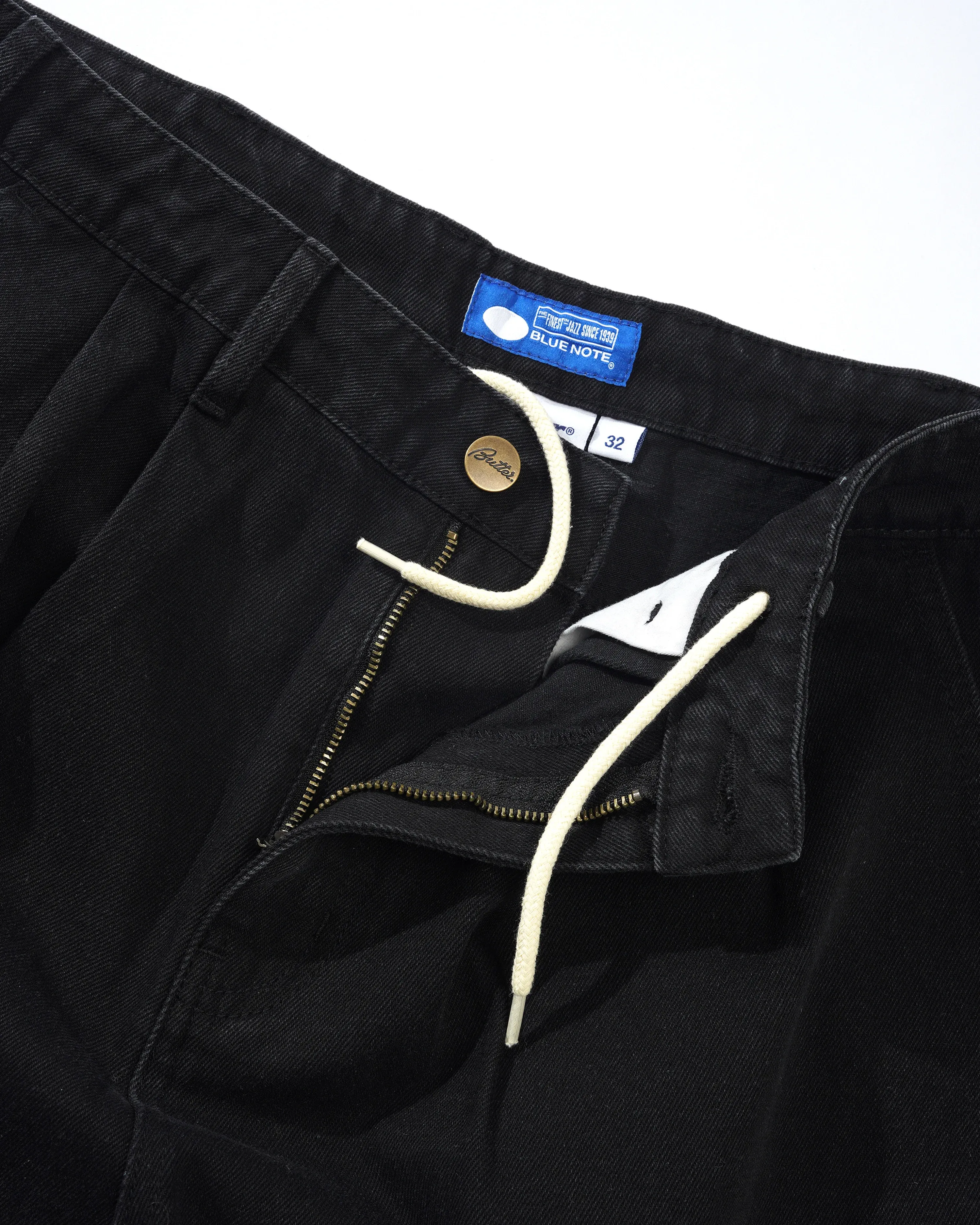 Blue Note Pleated Denim Shorts, Washed Black sold by Butter product image thumbnail 5