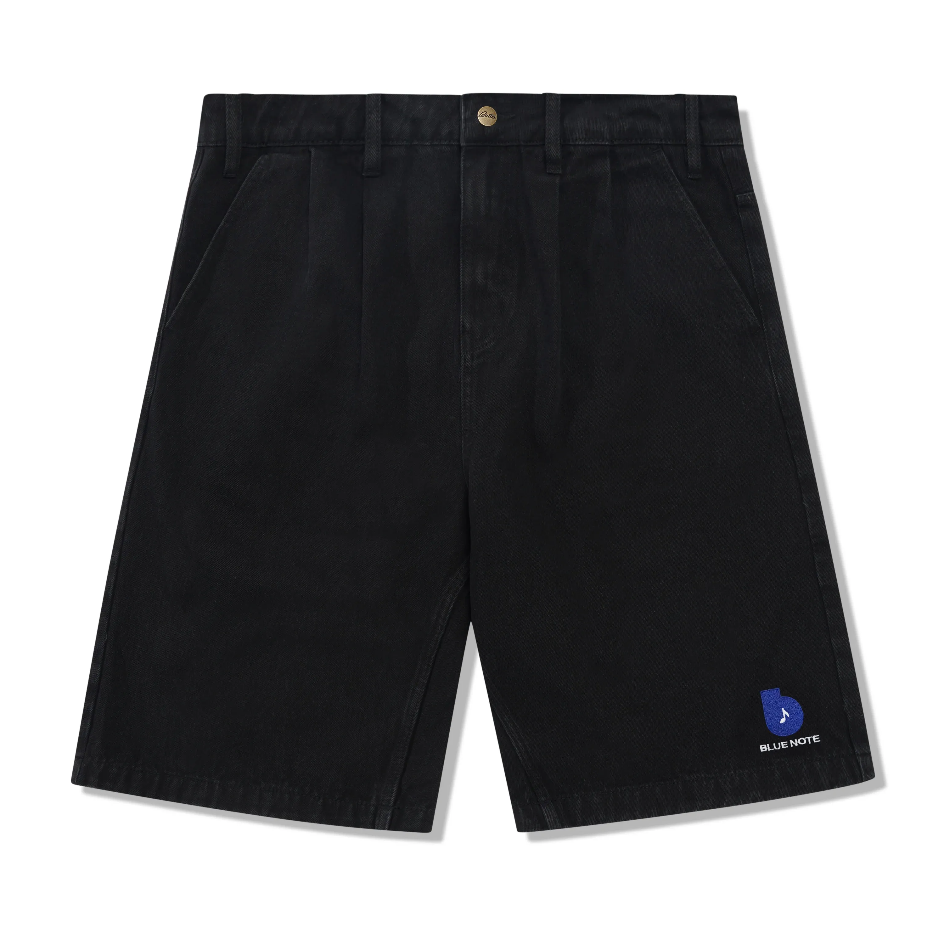Blue Note Pleated Denim Shorts, Washed Black sold by Butter