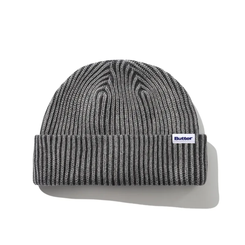 Bleached Wharfie Beanie, Black made by Butter