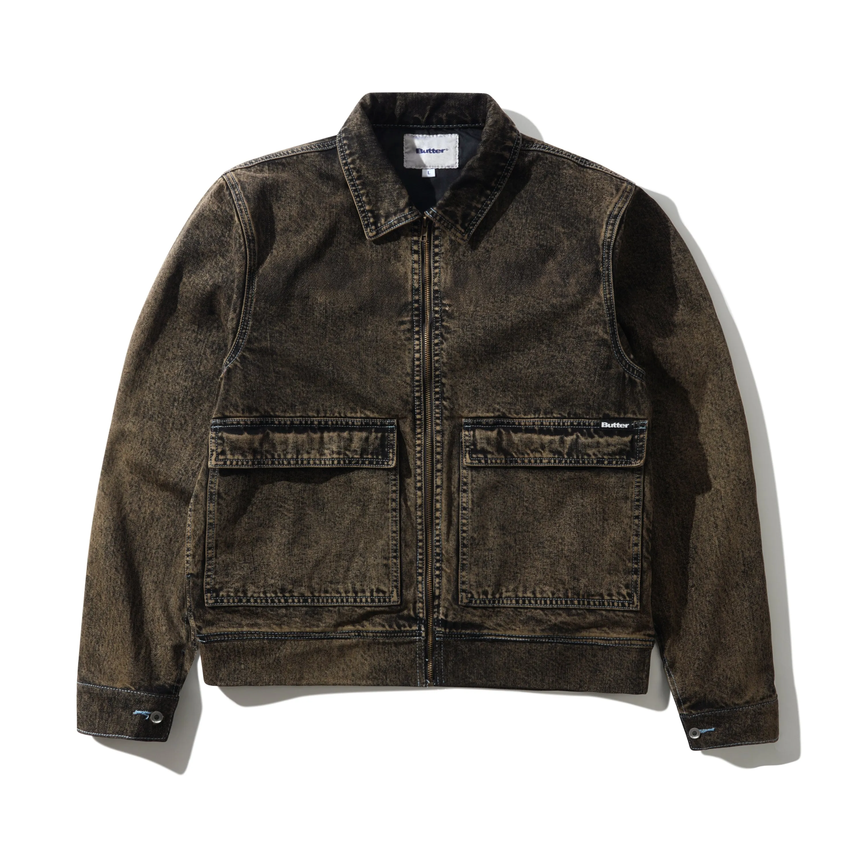 Bronco Denim Jacket, Tinted Brown sold by Butter
