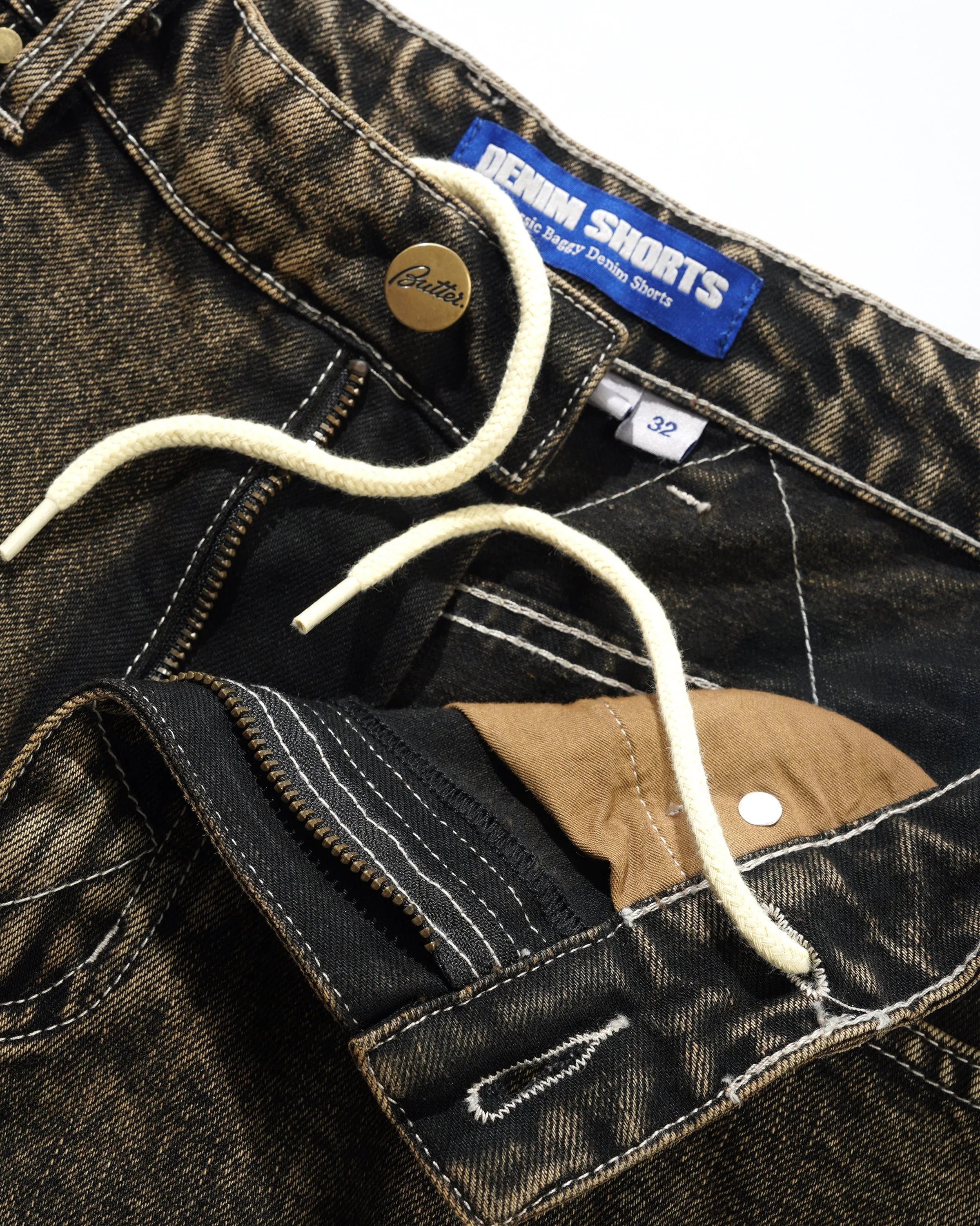 Bronco Denim Shorts, Brown Tint sold by Butter product image thumbnail 3