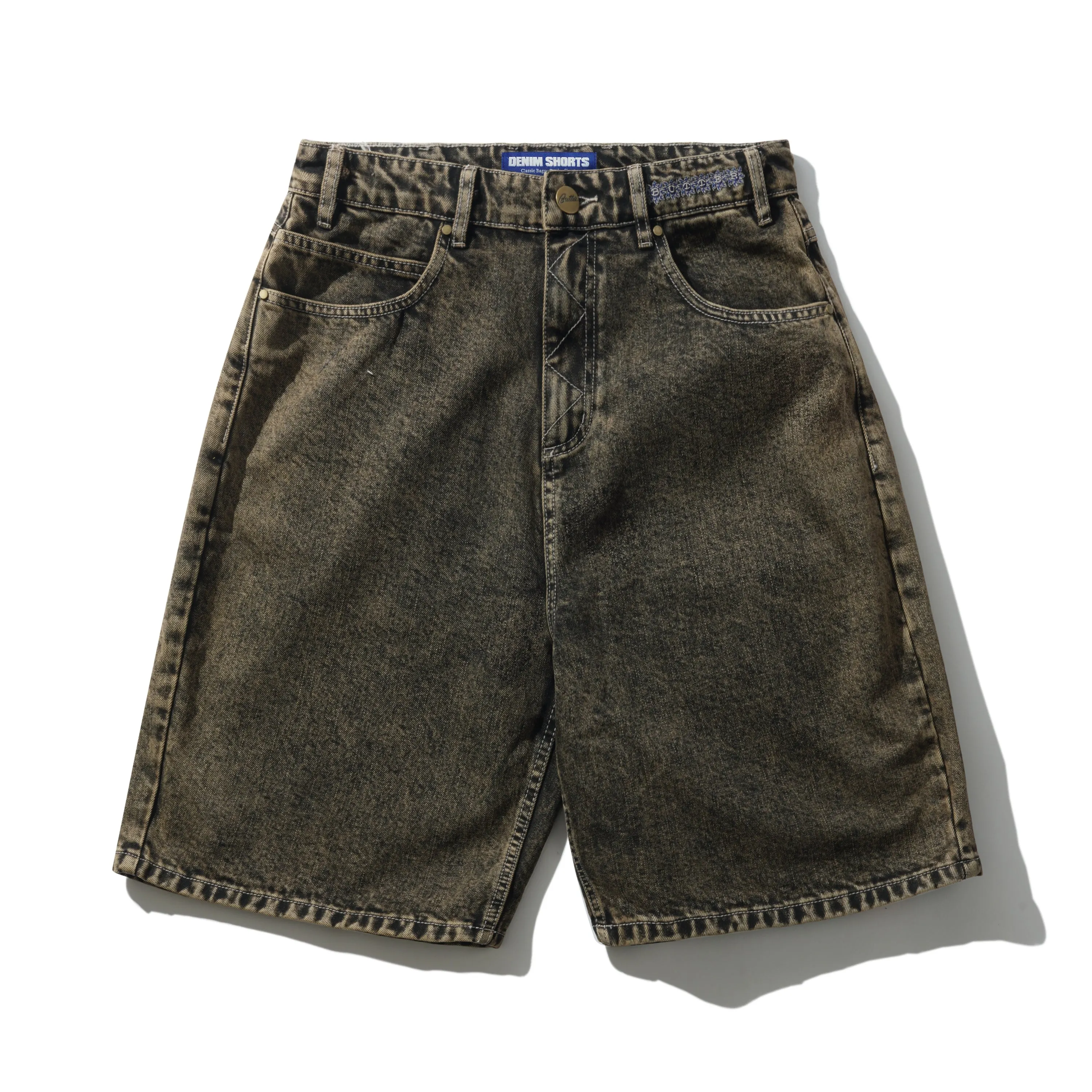 Bronco Denim Shorts, Brown Tint sold by Butter
