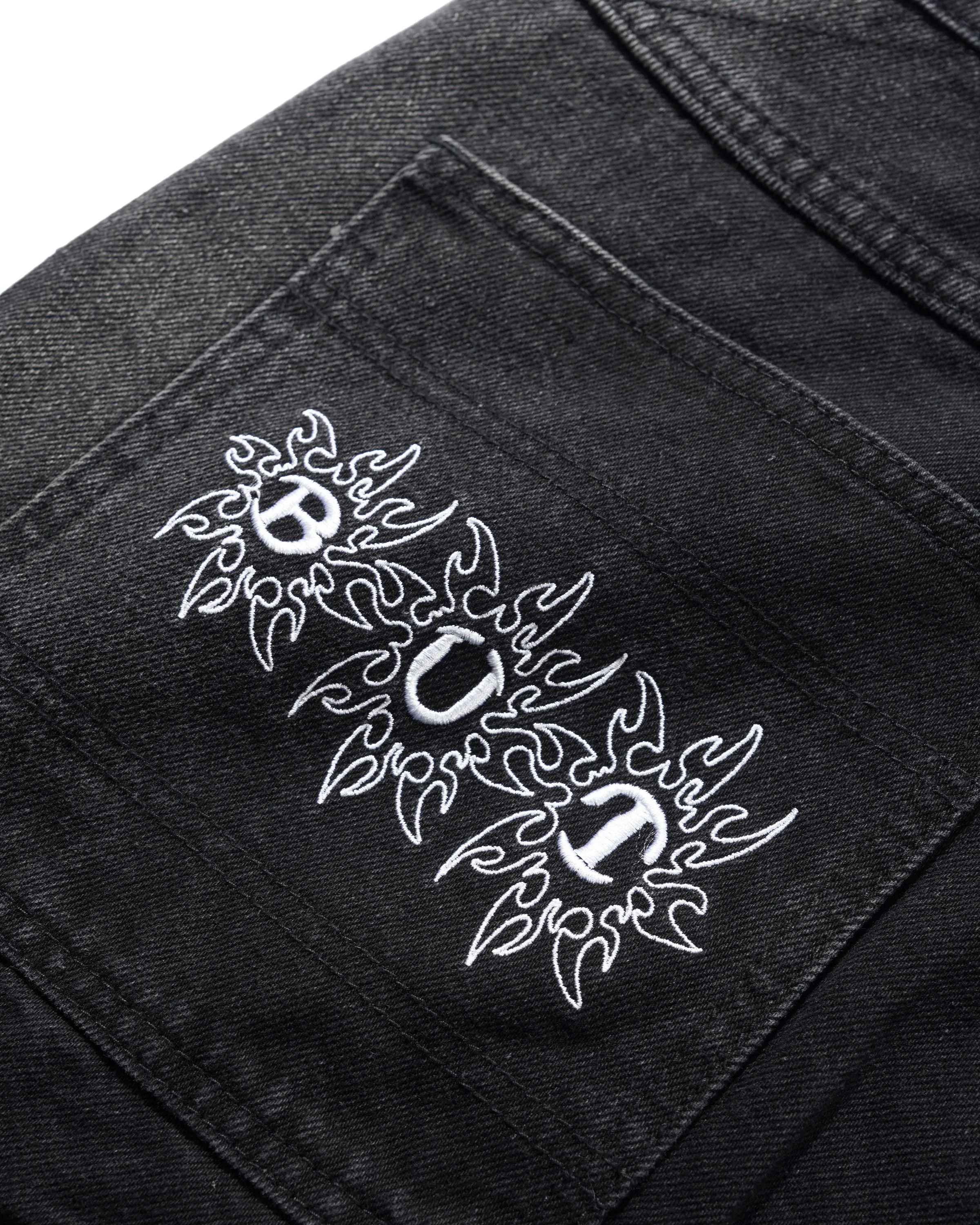 Bronco Denim Shorts, Washed Black sold by Butter product image thumbnail 4