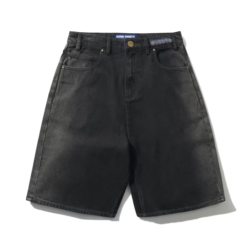 Bronco Denim Shorts, Washed Black sold by Butter
