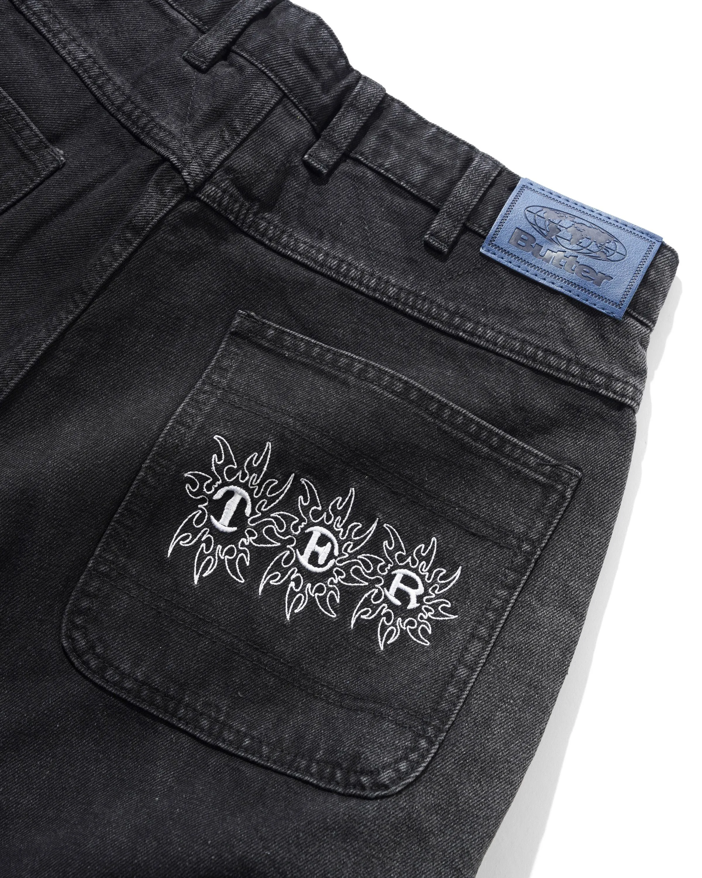 Bronco Denim Shorts, Washed Black sold by Butter product image thumbnail 3