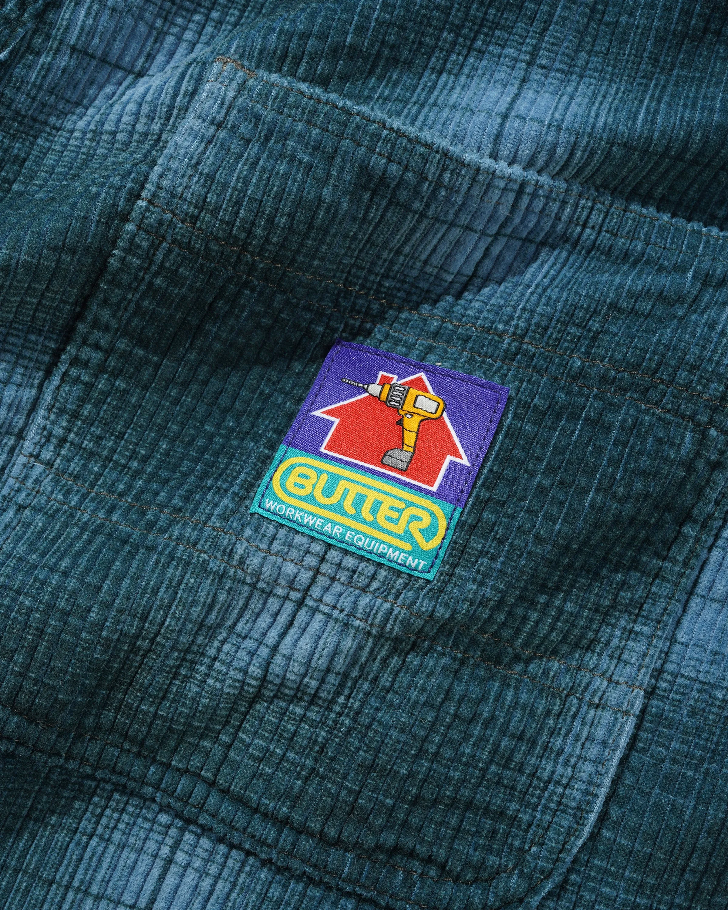 Cord Work Shorts, Blue Plaid sold by Butter product image thumbnail 3