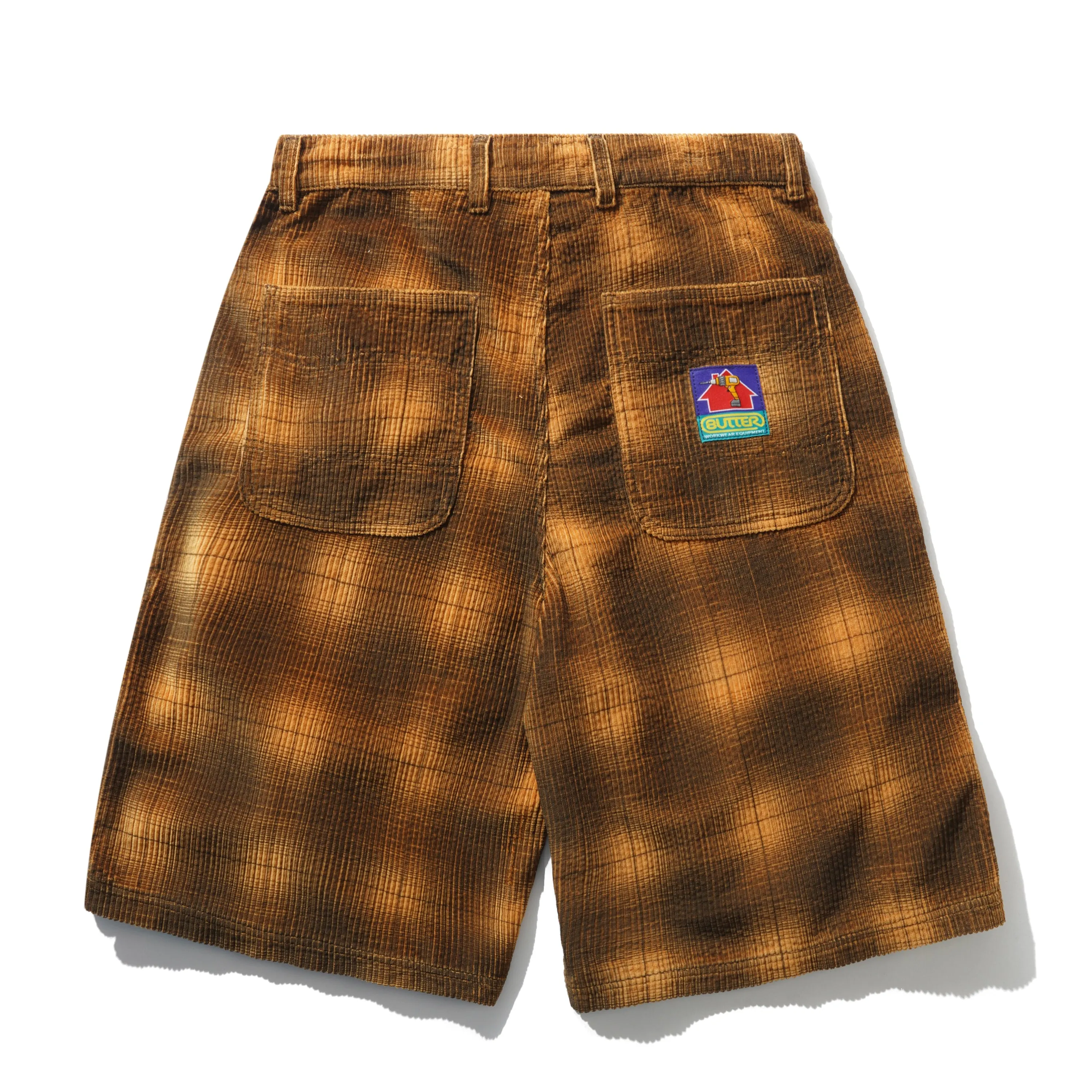 Cord Work Shorts, Mustard Plaid sold by Butter product image thumbnail 2