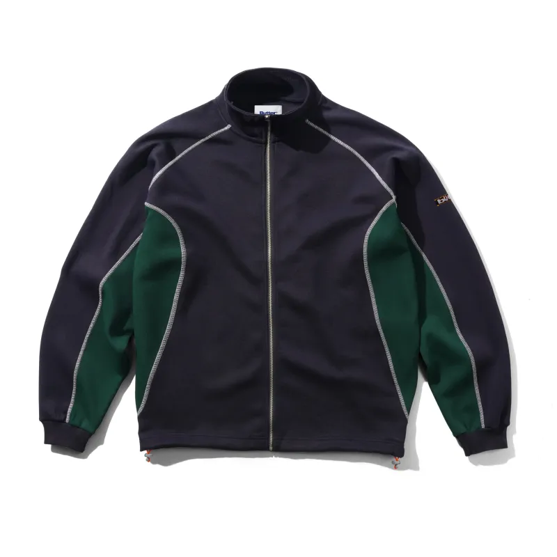 Warped Track Jacket, Navy sold by Butter
