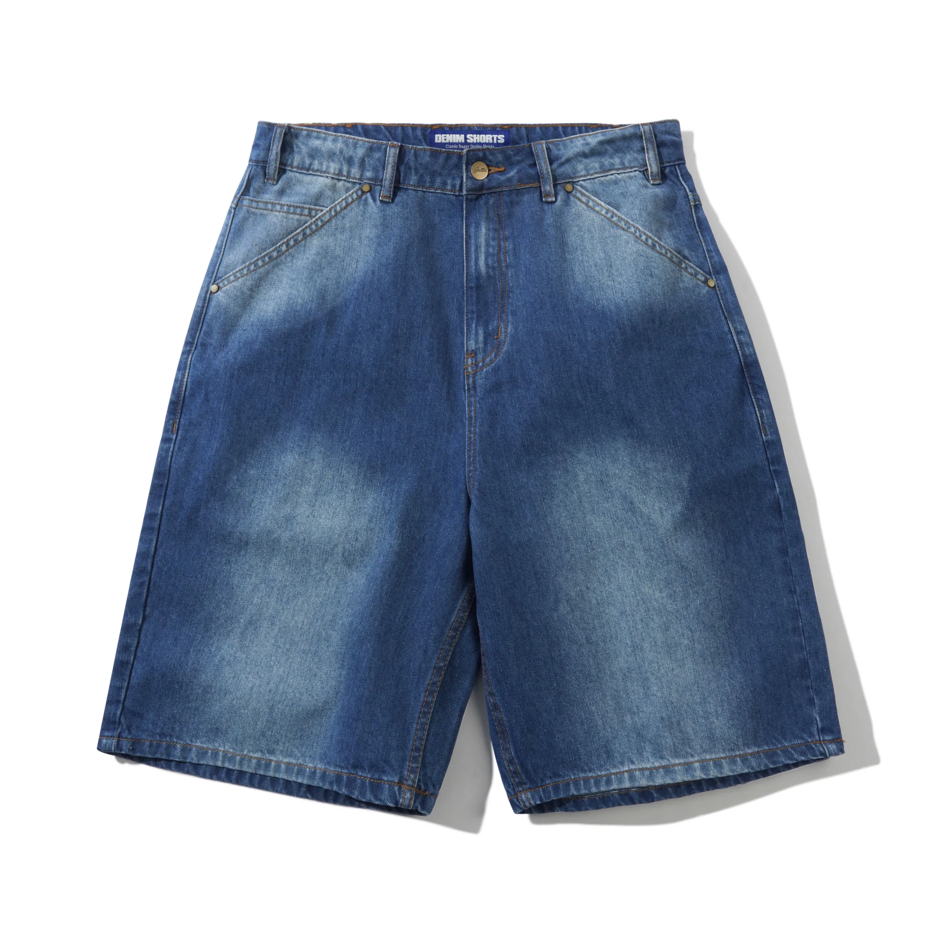 Encounter Denim Shorts, Washed Slub Blue sold by Butter