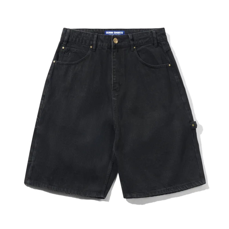 Rivet Denim Shorts, Washed Black sold by Butter