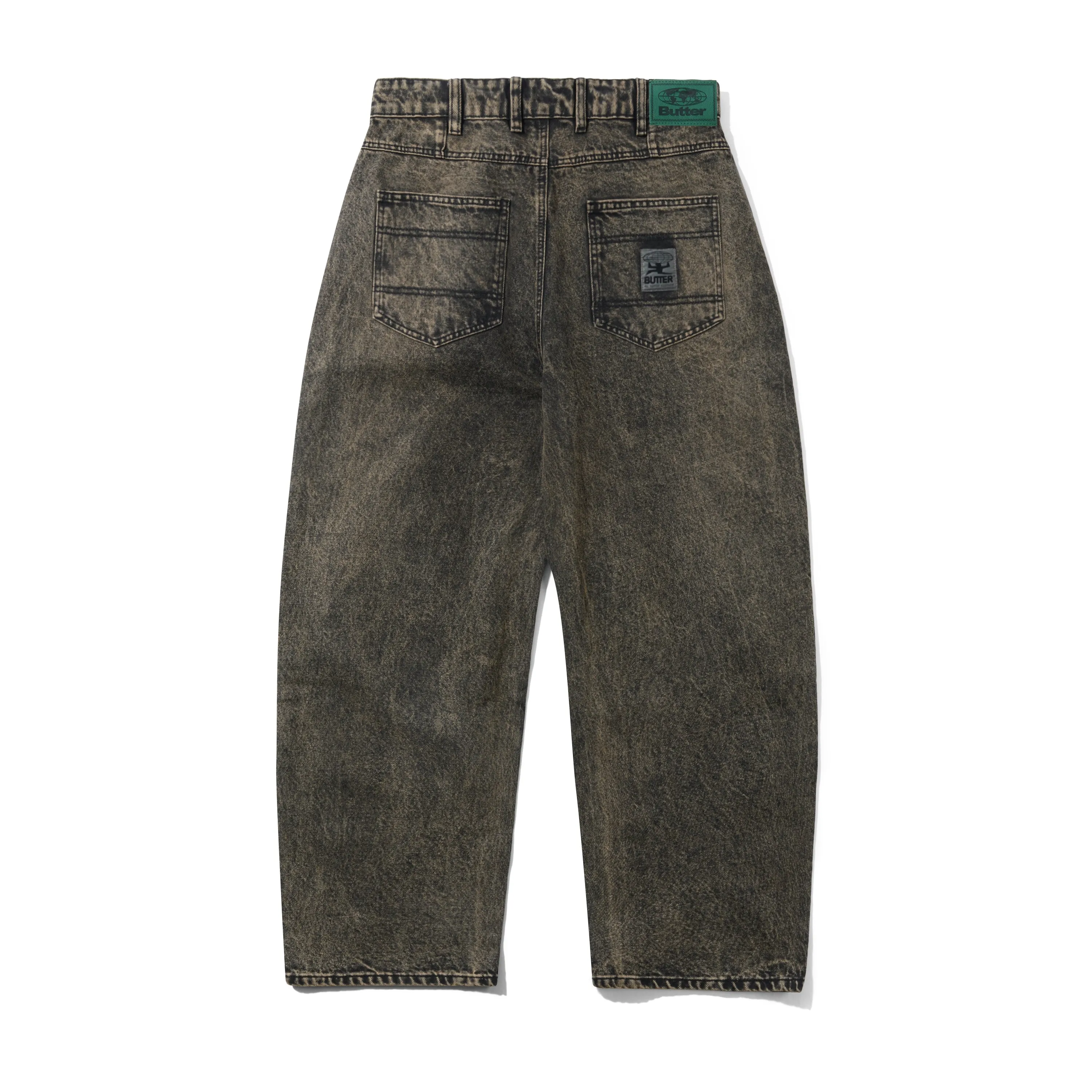 Wide Cut Denim Jeans, Acid Washed Brown sold by Butter product image thumbnail 2