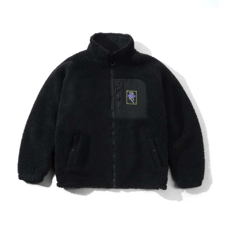 Wipeout Sherpa Jacket, Black sold by Butter