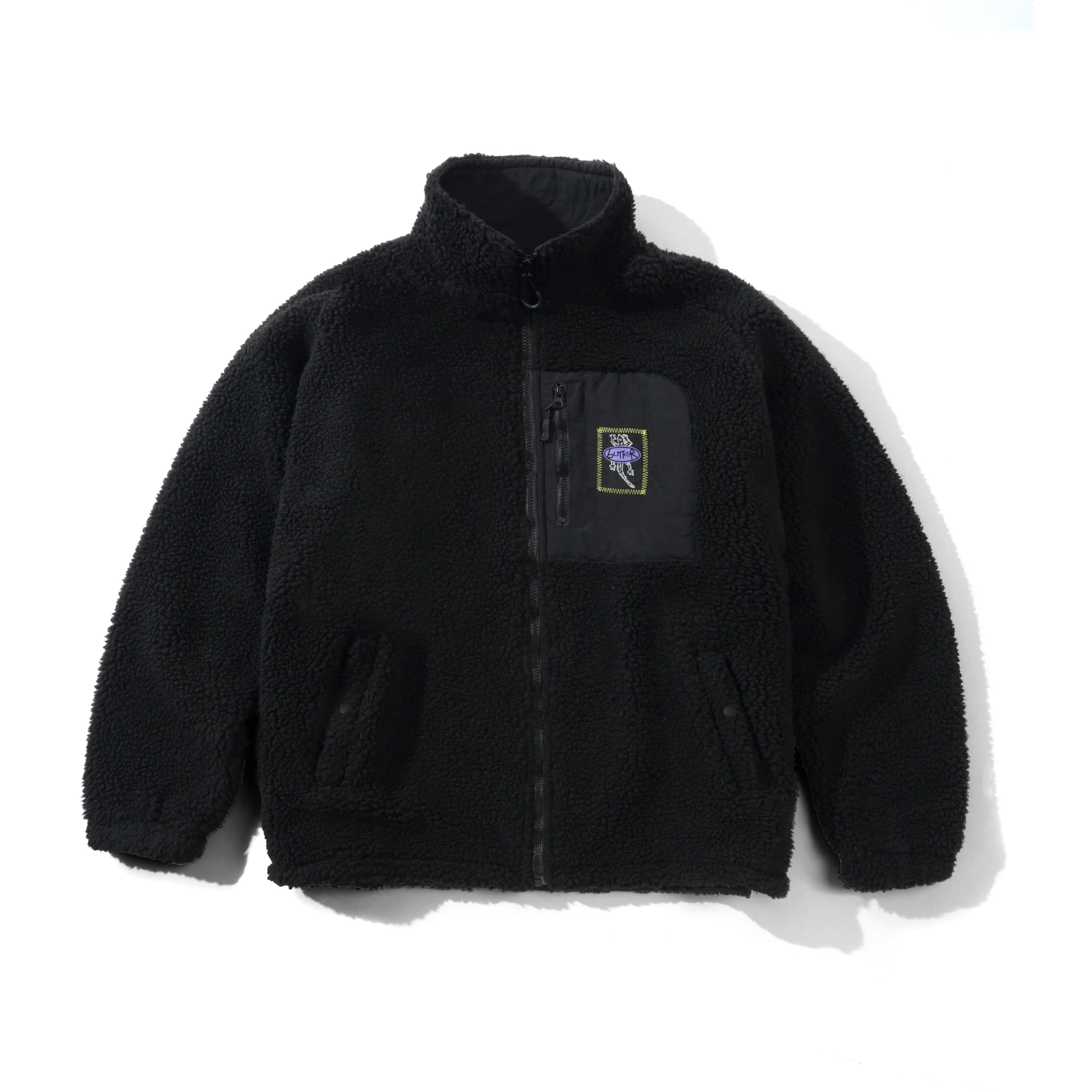 Wipeout Sherpa Jacket, Black sold by Butter