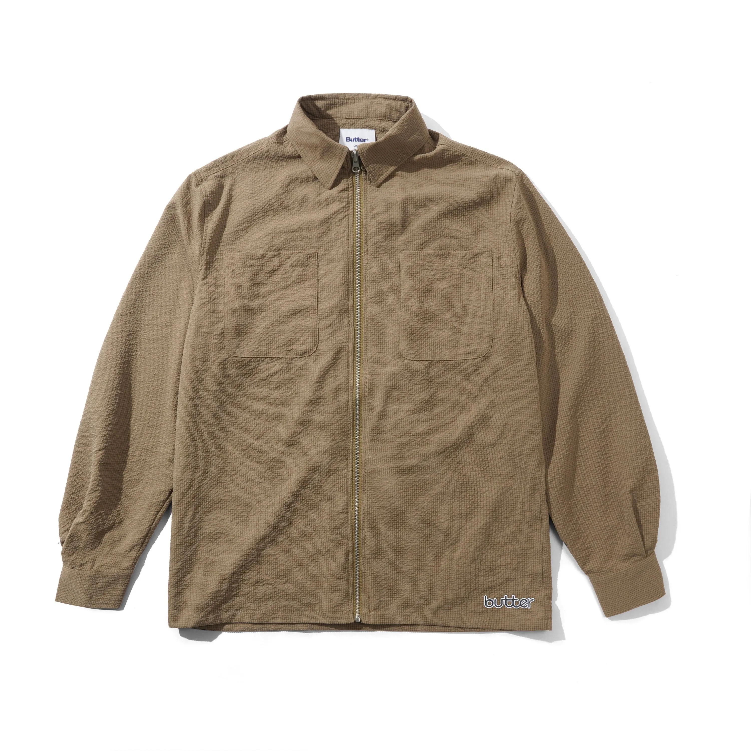 Carve Zip Shirt, Walnut sold by Butter