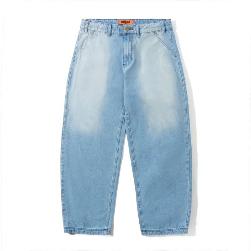 Scribble Denim Jeans, Faded Light Blue sold by Butter
