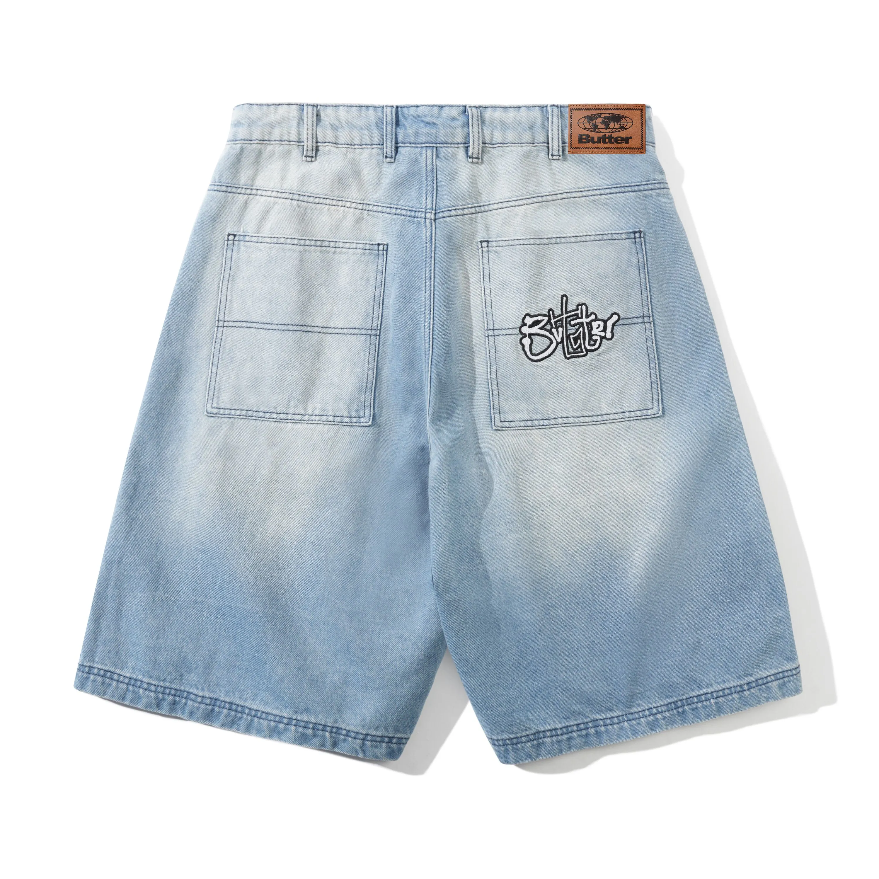 Scribble Denim Shorts, Faded Light Blue sold by Butter product image thumbnail 2