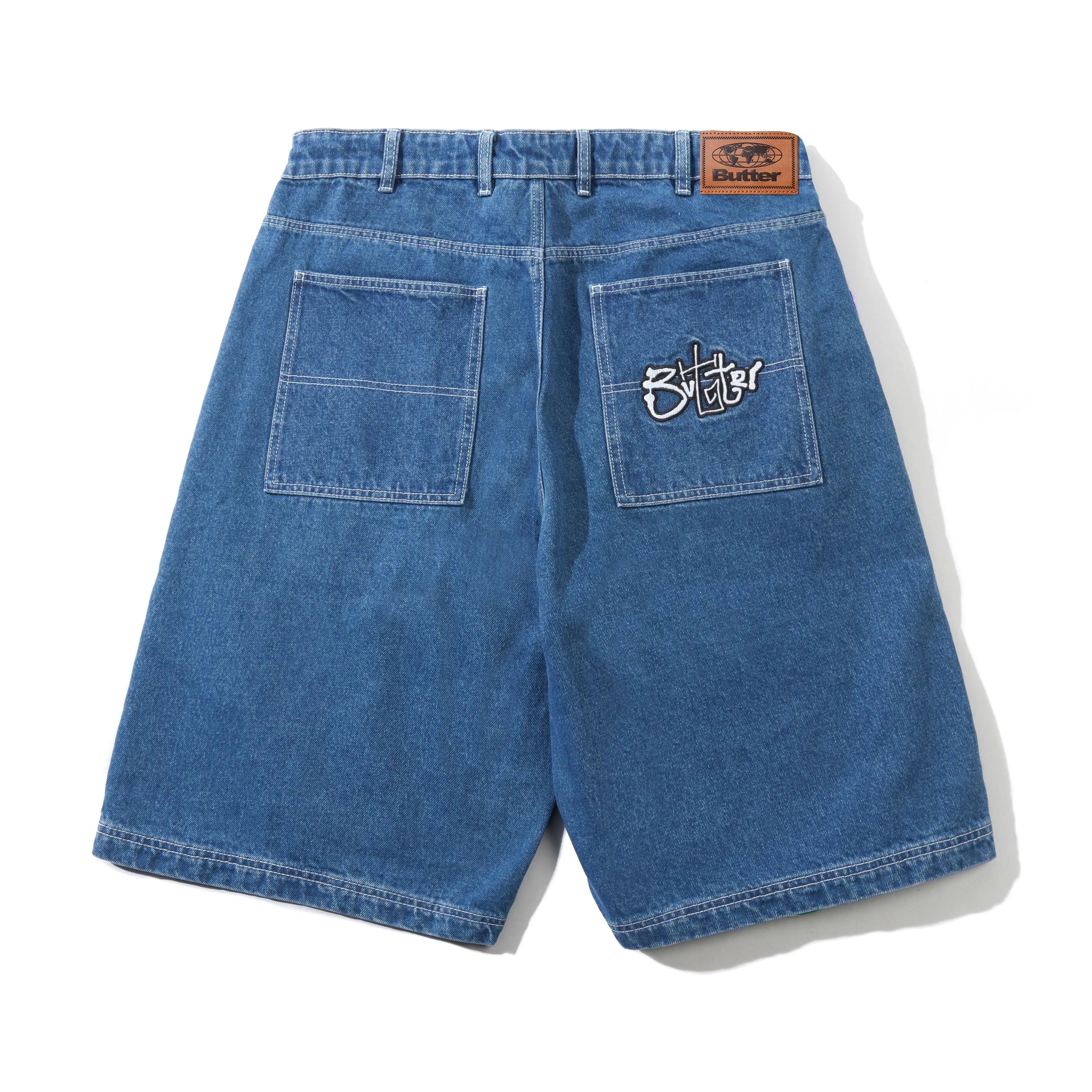 Scribble Denim Shorts, Mid Blue sold by Butter product image thumbnail 2