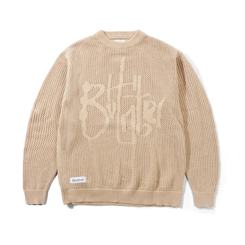 Scribble Knit Sweater, Cream made by Butter