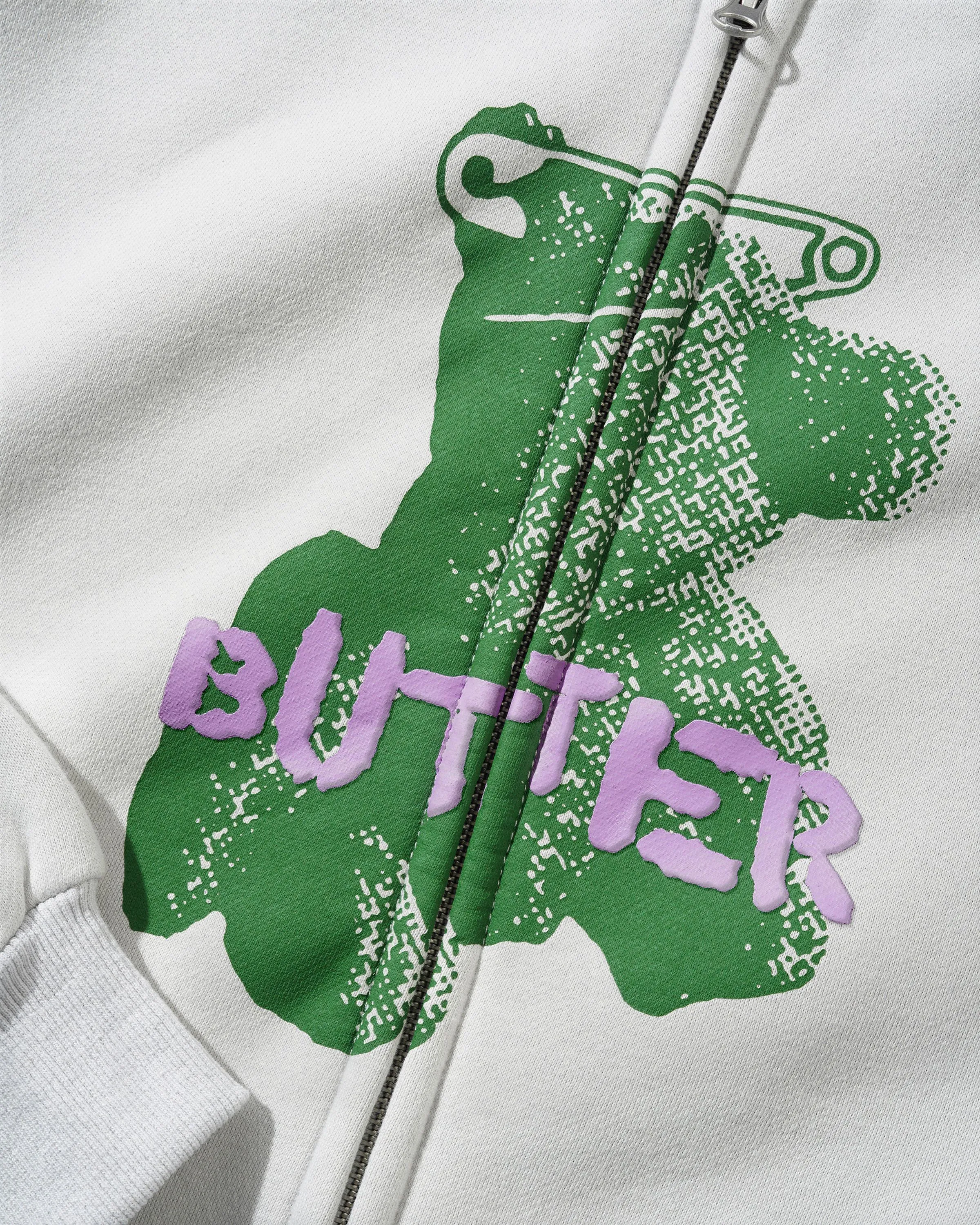 Teddy Bear Zip-Thru Hood, Cement sold by Butter product image thumbnail 2
