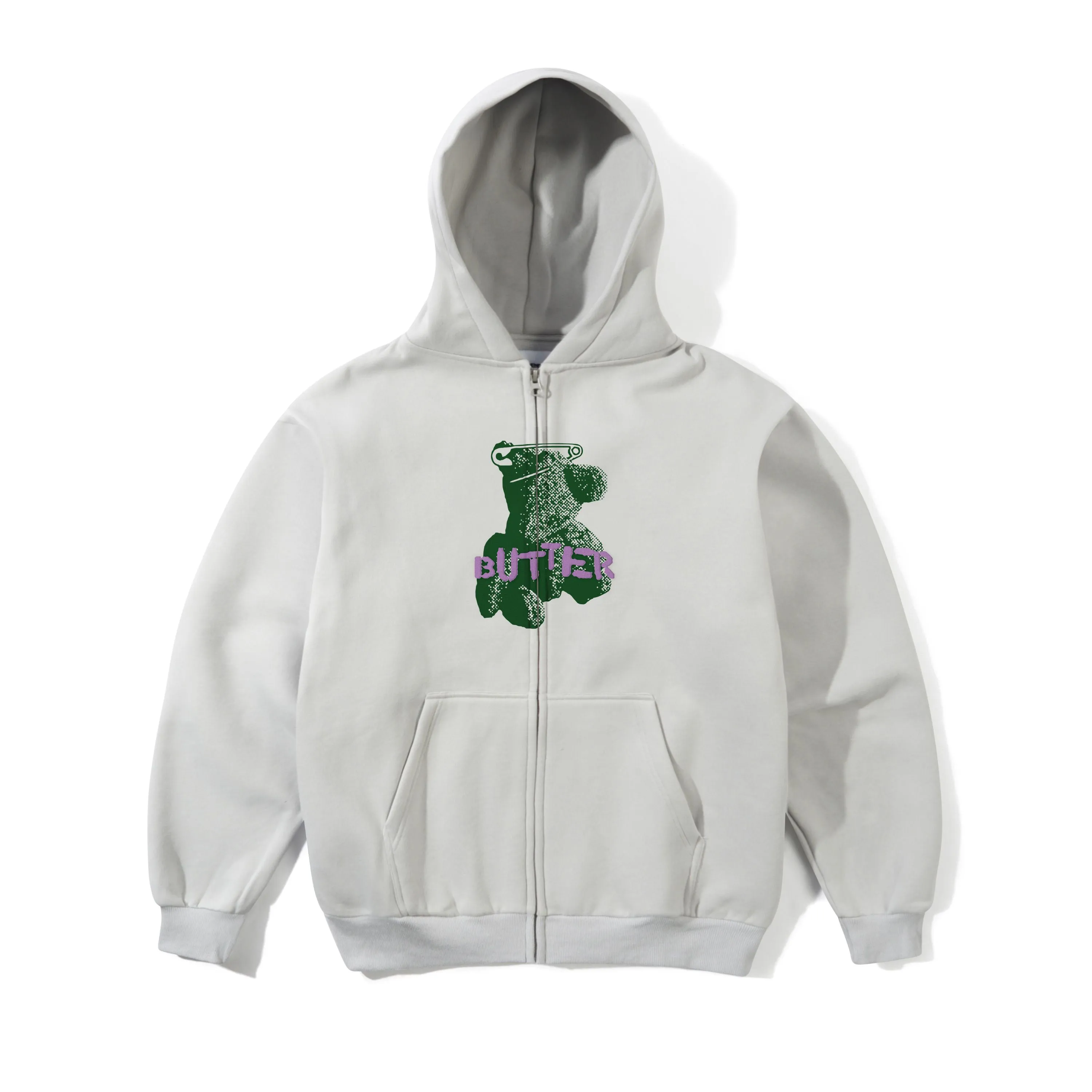 Teddy Bear Zip-Thru Hood, Cement sold by Butter