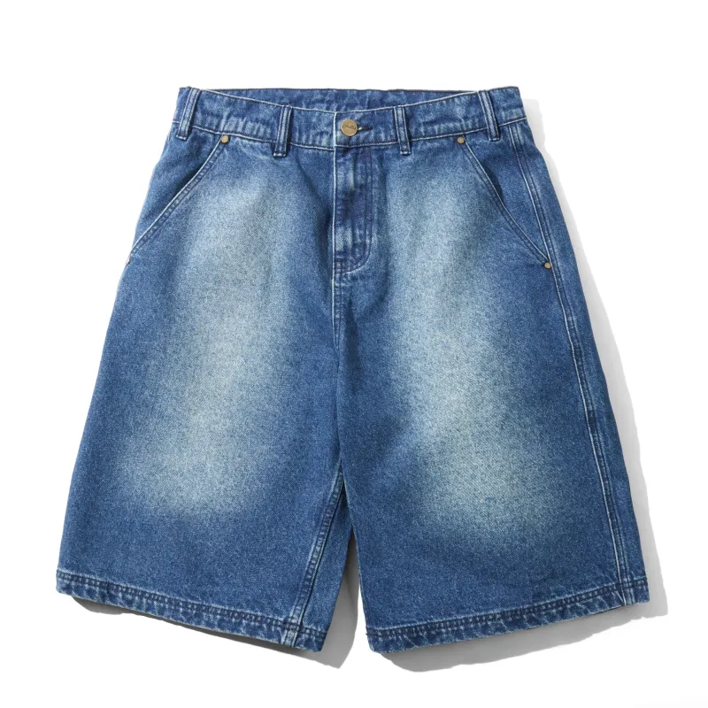 Work Shorts, Distressed Indigo sold by Butter