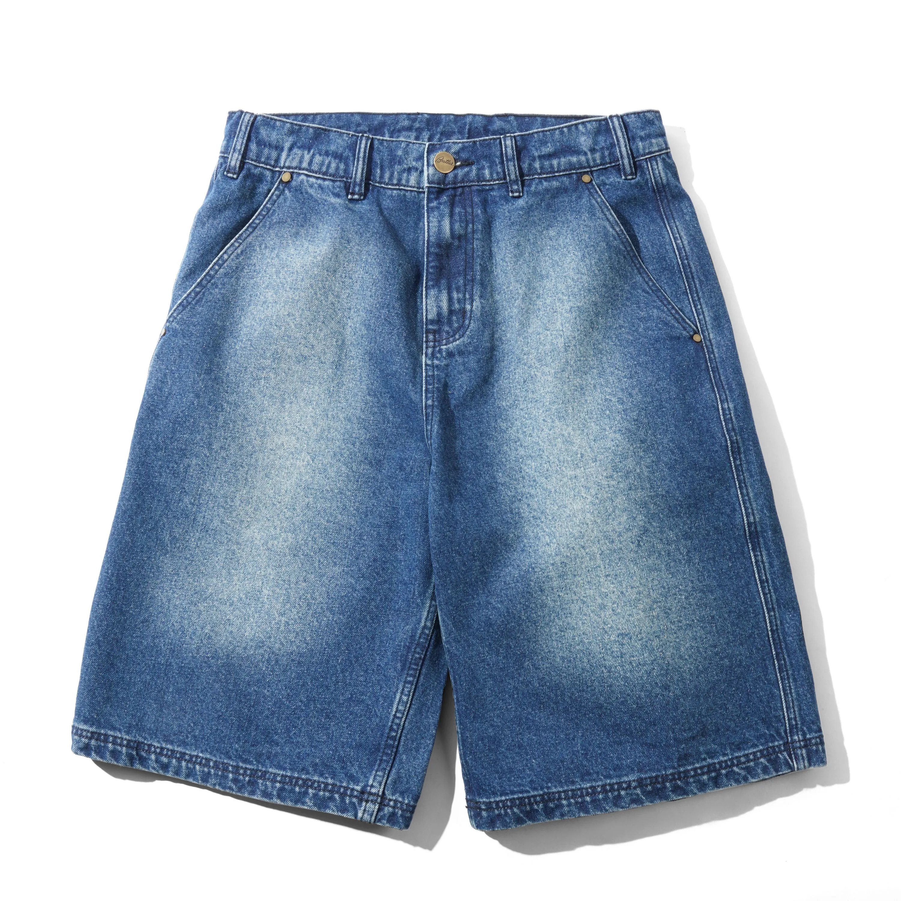 Work Shorts, Distressed Indigo sold by Butter