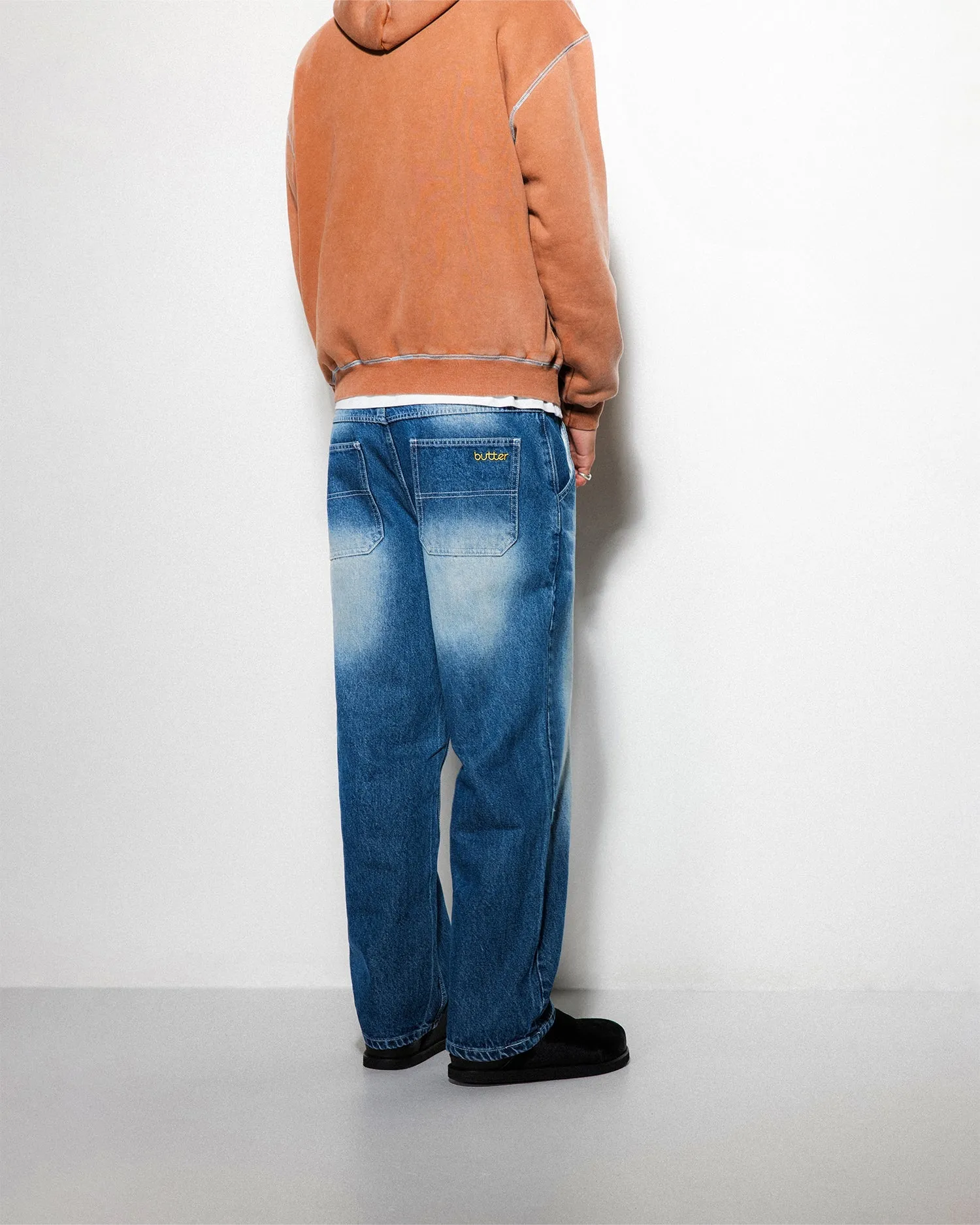 Alpine Denim Jeans, Distressed Faded Blue sold by Butter product image thumbnail 5