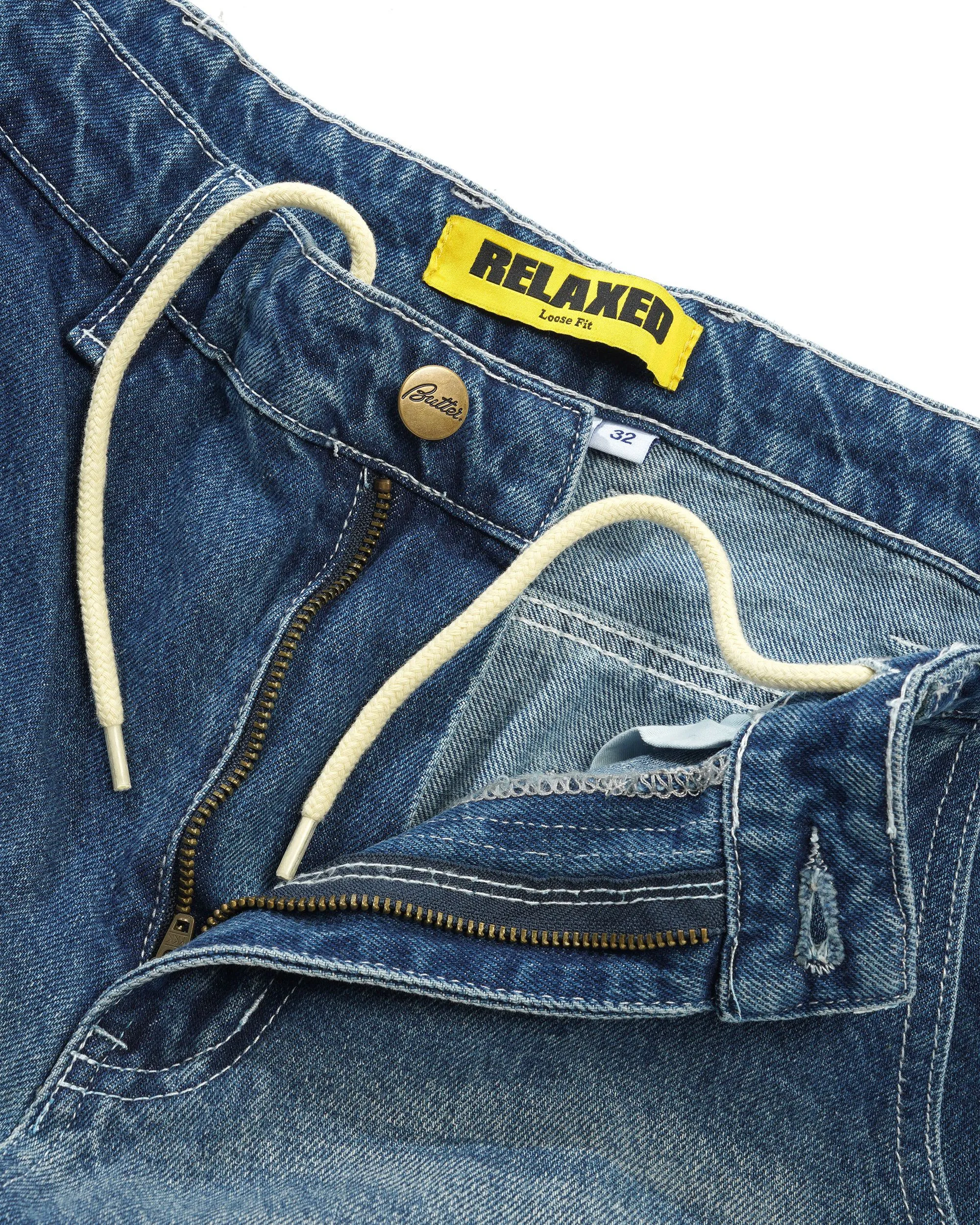 Alpine Denim Jeans, Distressed Faded Blue sold by Butter product image thumbnail 4