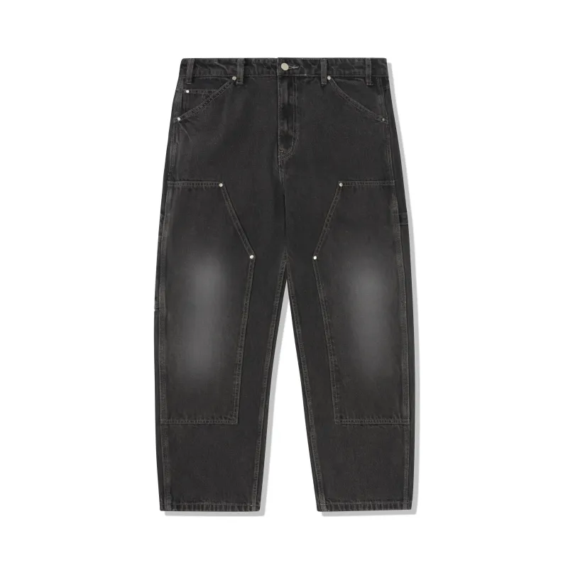 Davide Double Knee Denim Jeans, Washed Black sold by Butter