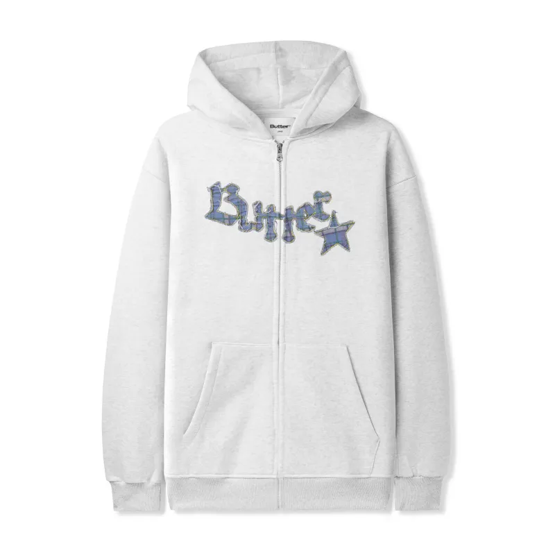 Edge Applique Zip-Thru Hood, Ash sold by Butter